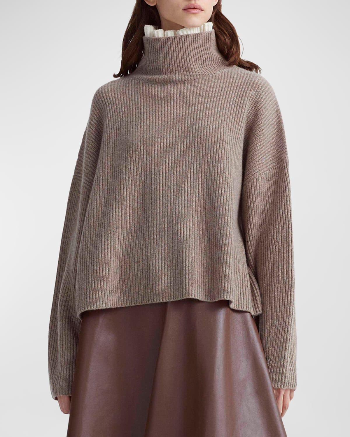 Zoppez Ribbed Turtleneck Cashmere Sweater