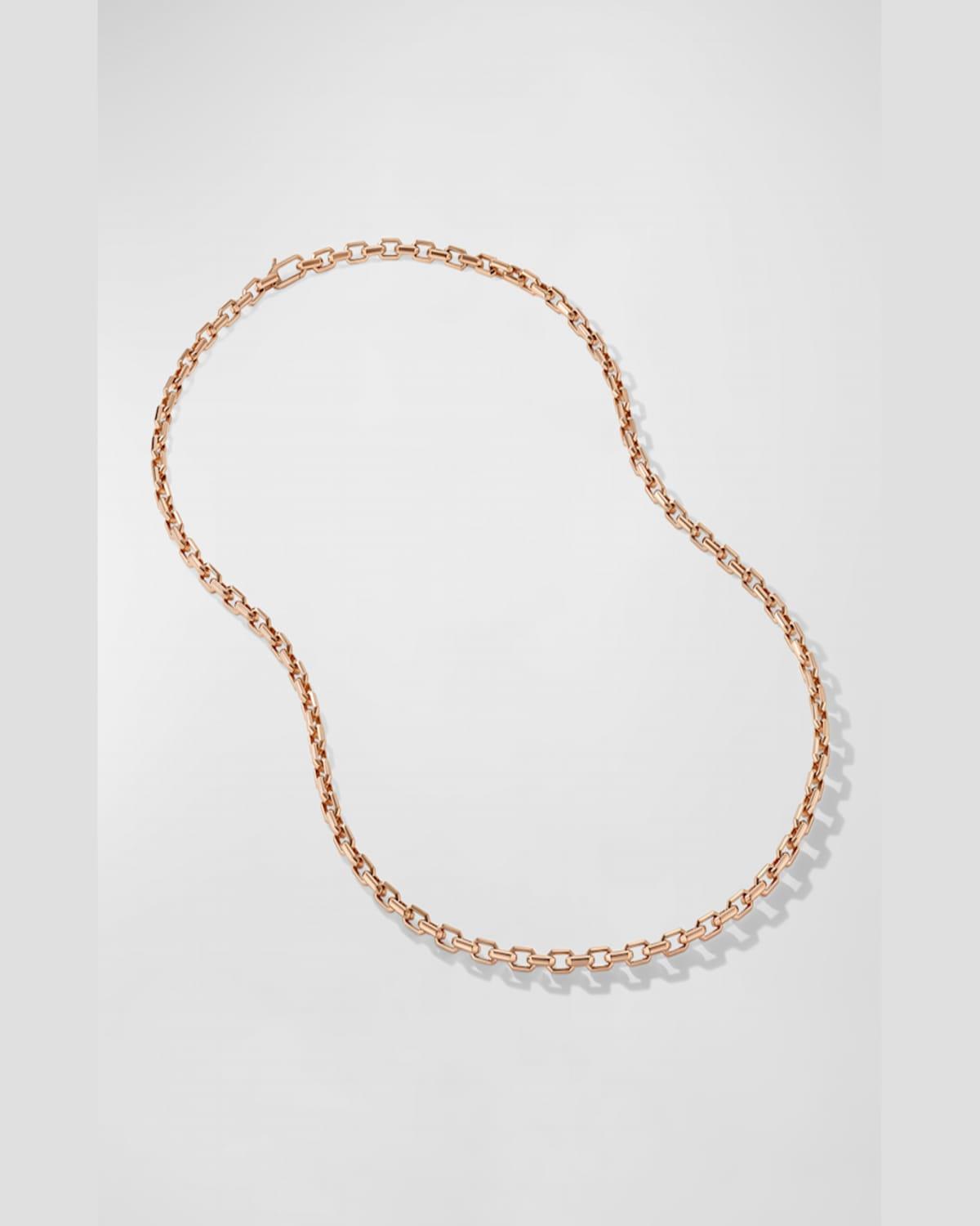 Men's Streamline Heirloom Link Necklace in 18K Rose Gold, 5.5mm, 20"L