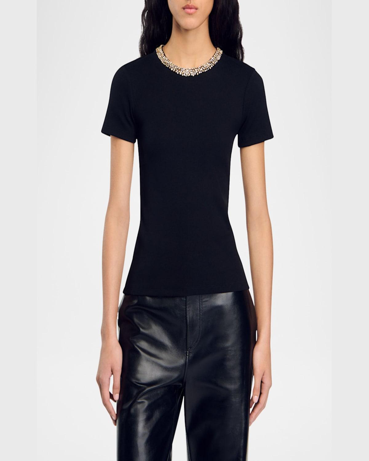 Rimini Embellished Short-Sleeve Tee