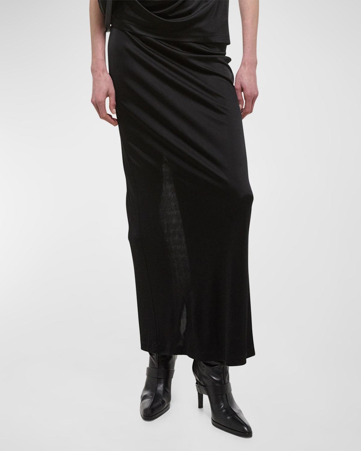 Fluid Jersey Maxi Skirt