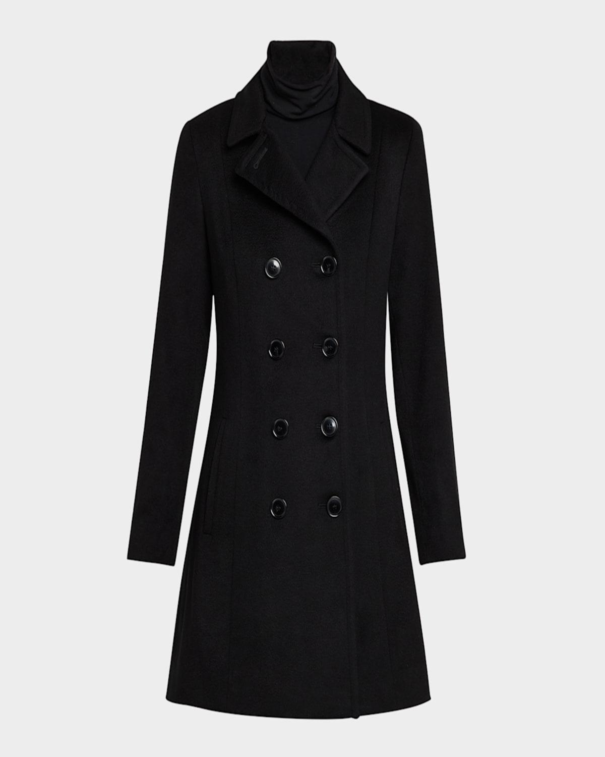 Double-Breasted Cashmere Peacoat