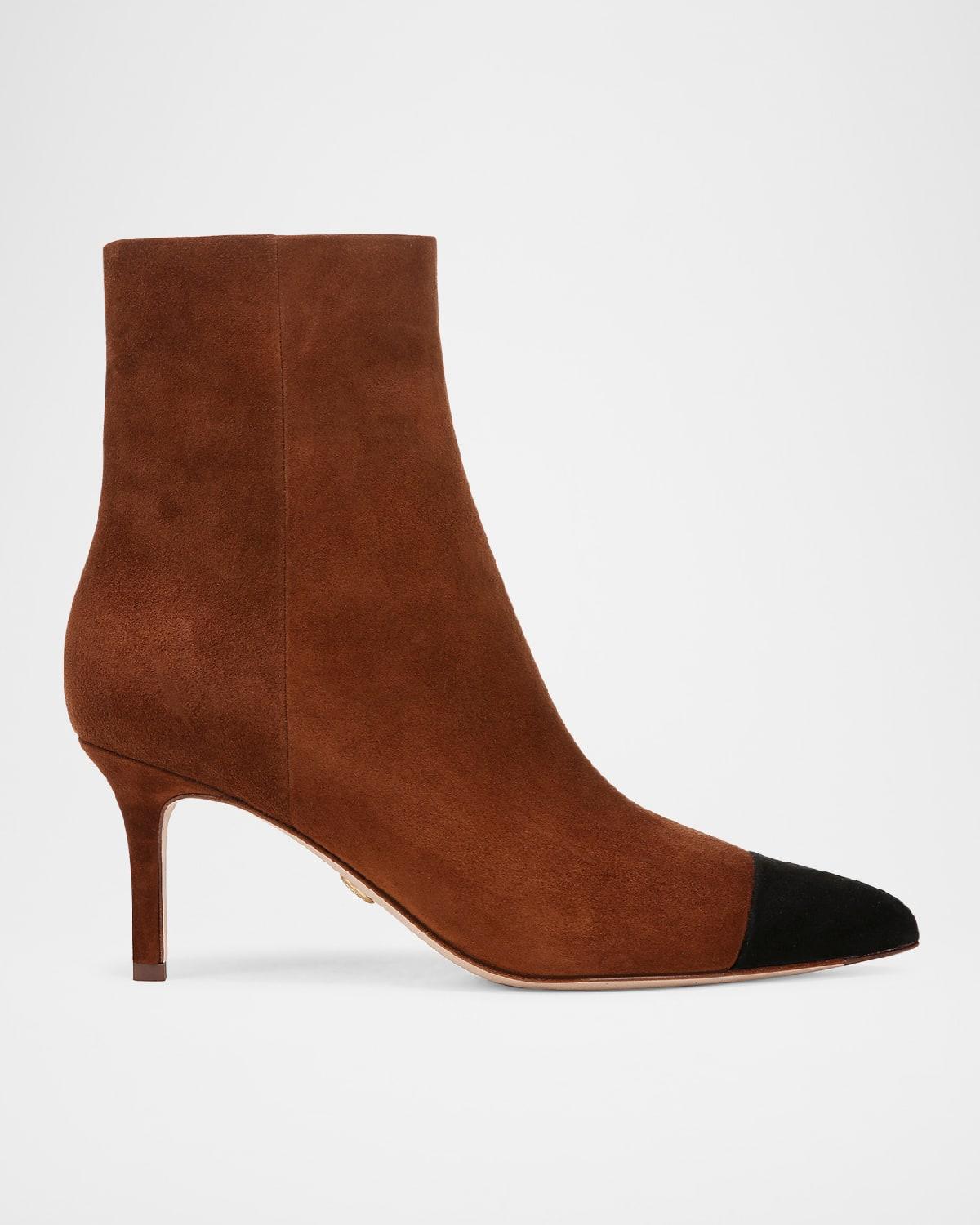 Lisa Bicolor Suede Ankle Booties