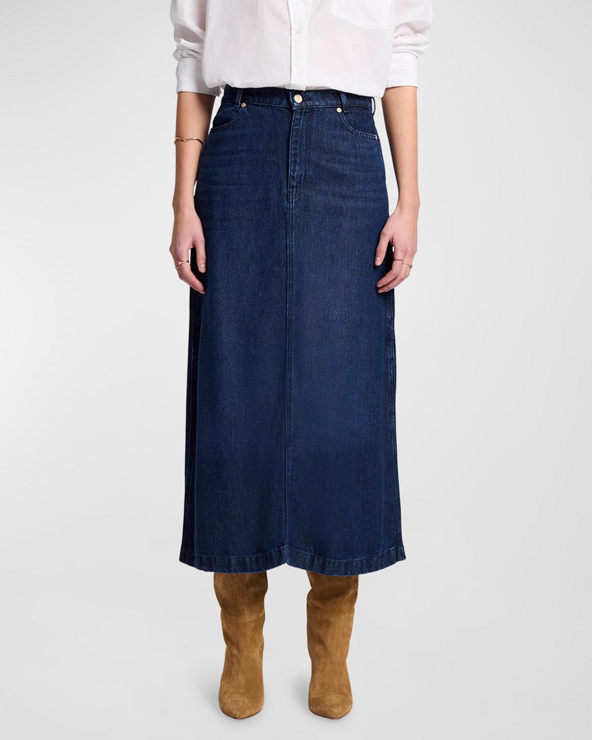 Denim Midi Skirt