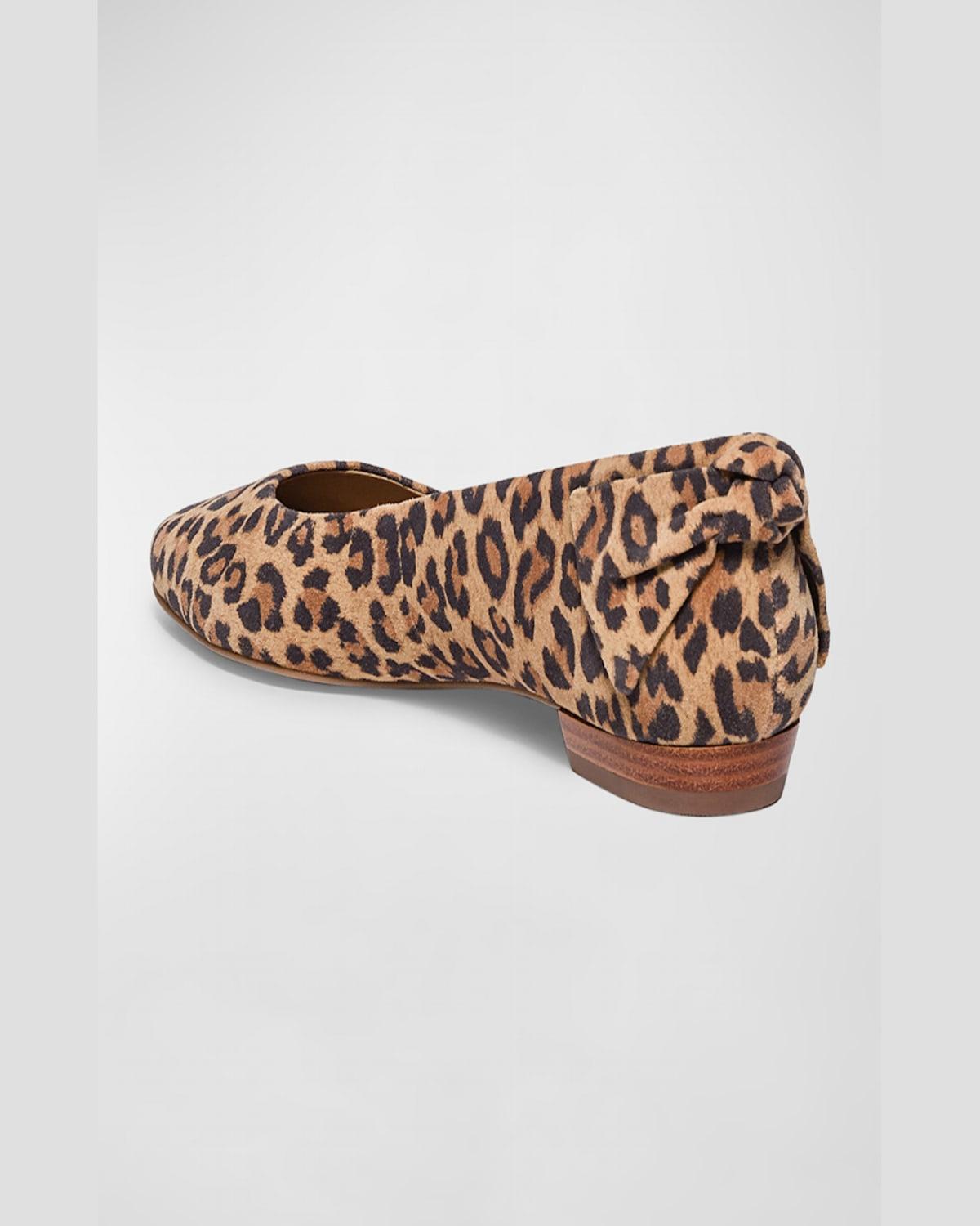 Leopard Bow Ballerina Flats