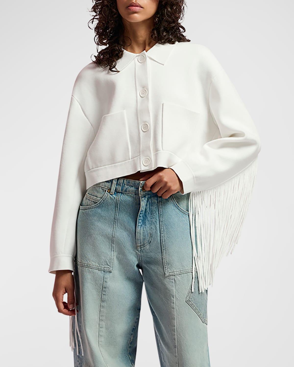 Gou Fringe Knitted Short Jacket