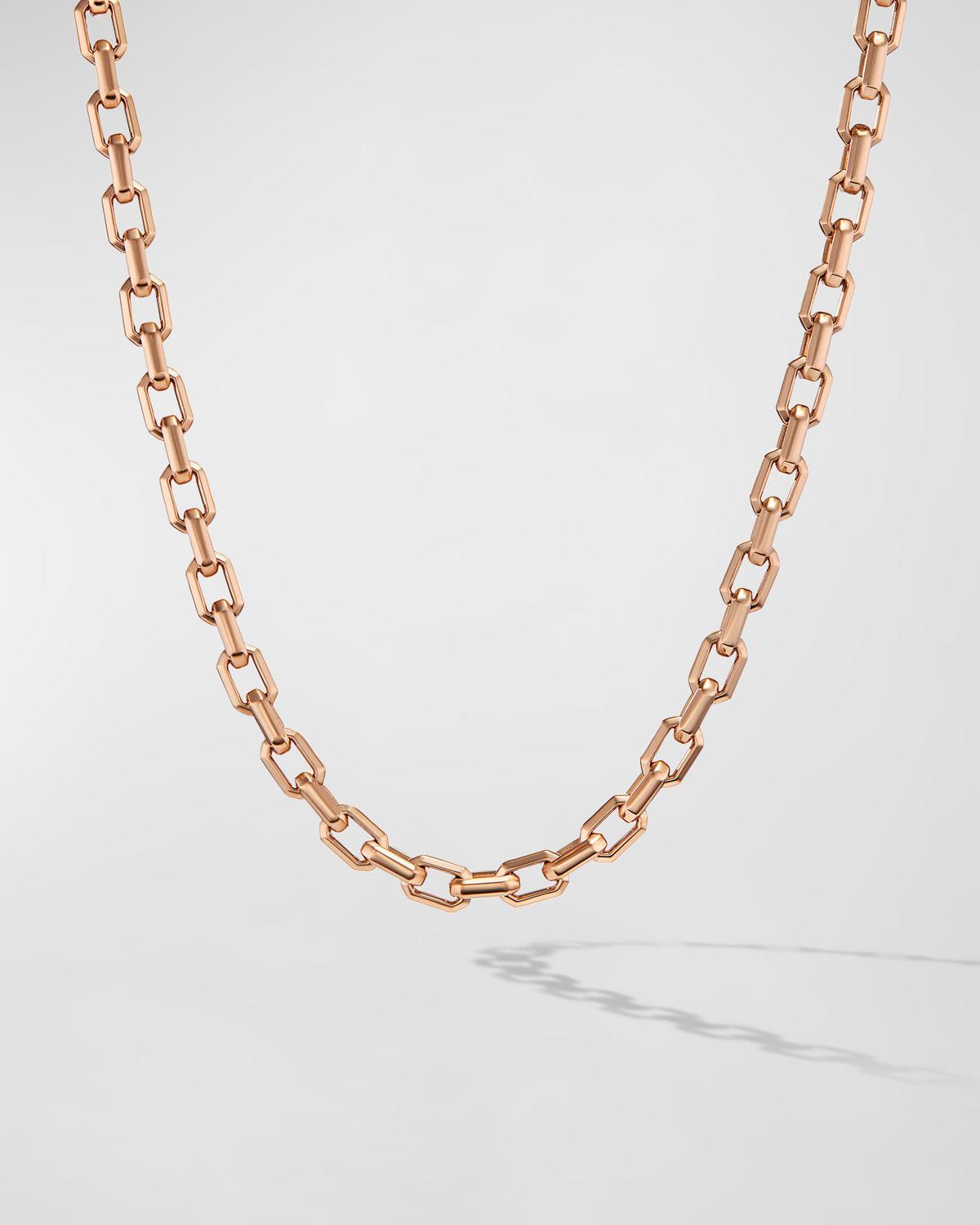 Men's Streamline Heirloom Link Necklace in 18K Rose Gold, 5.5mm, 20"L