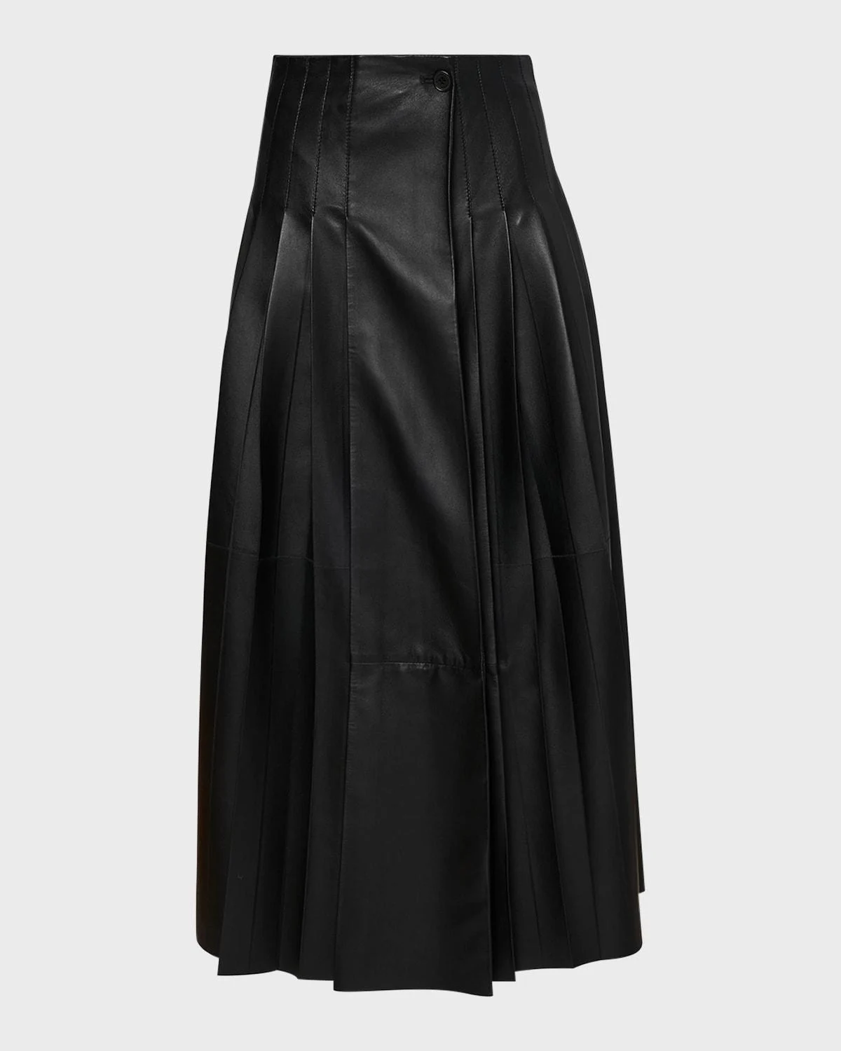 Frankie Pleated Leather Maxi Skirt 