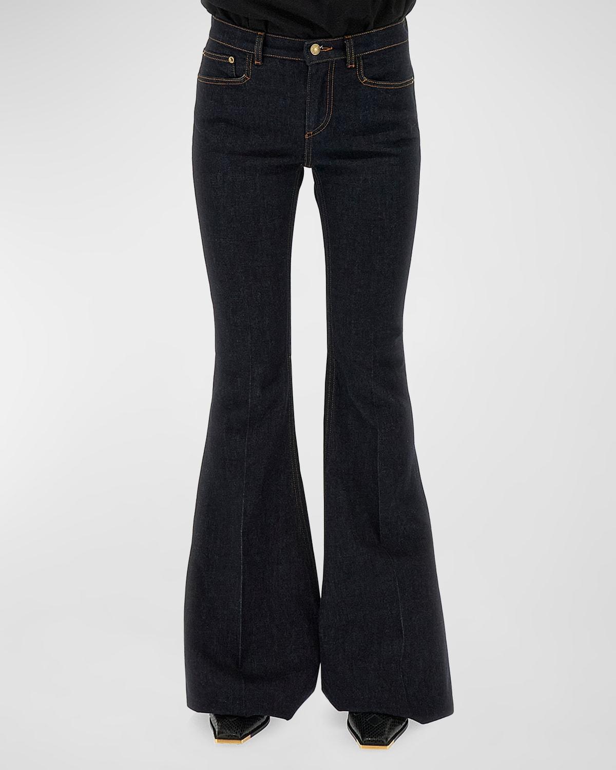 Flared Denim Pants