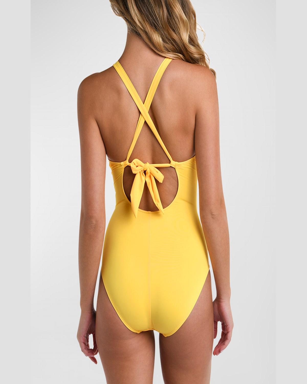 Island Goddess Mio High-Neck One-Piece Swimsuit