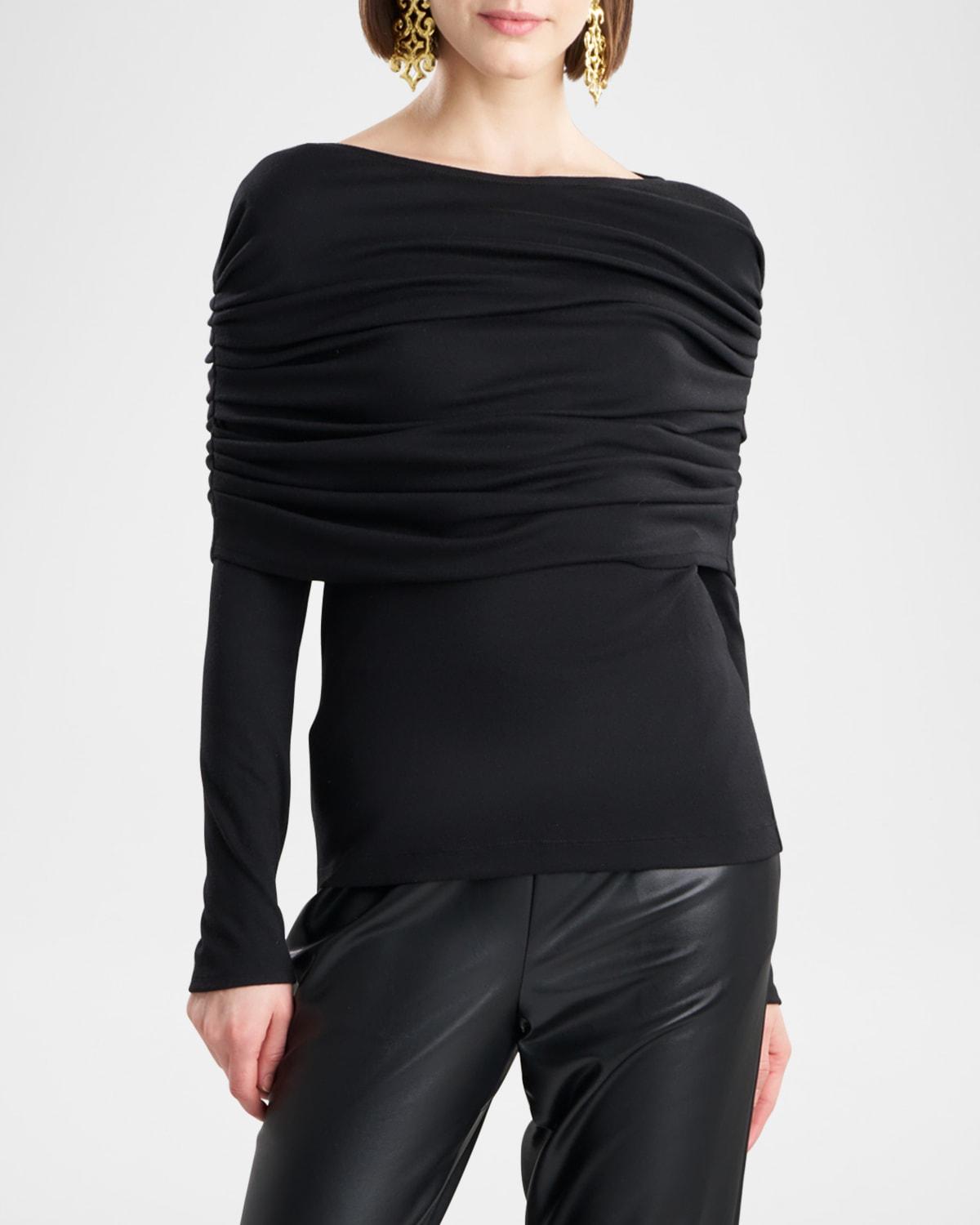 Ruched Off-Shoulder Jersey Top