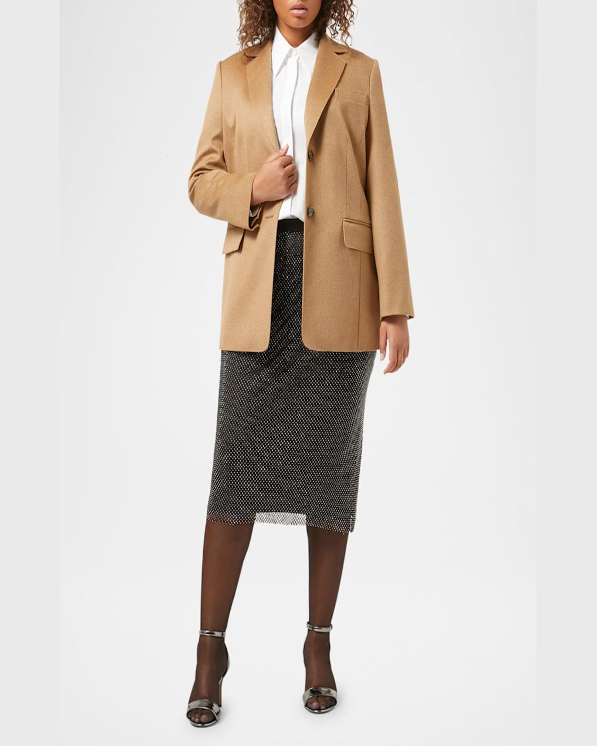 Plus Size Biagio Camel Wool Blazer