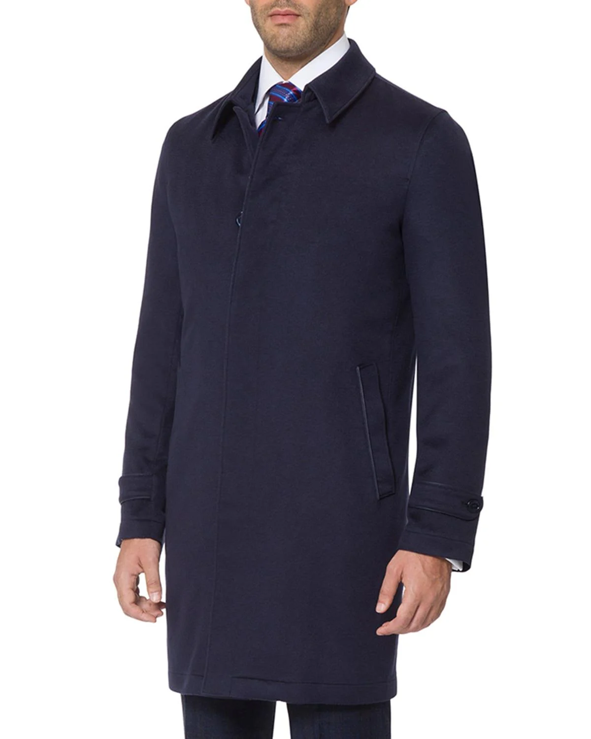 Men's Solid Cashmere Topcoat