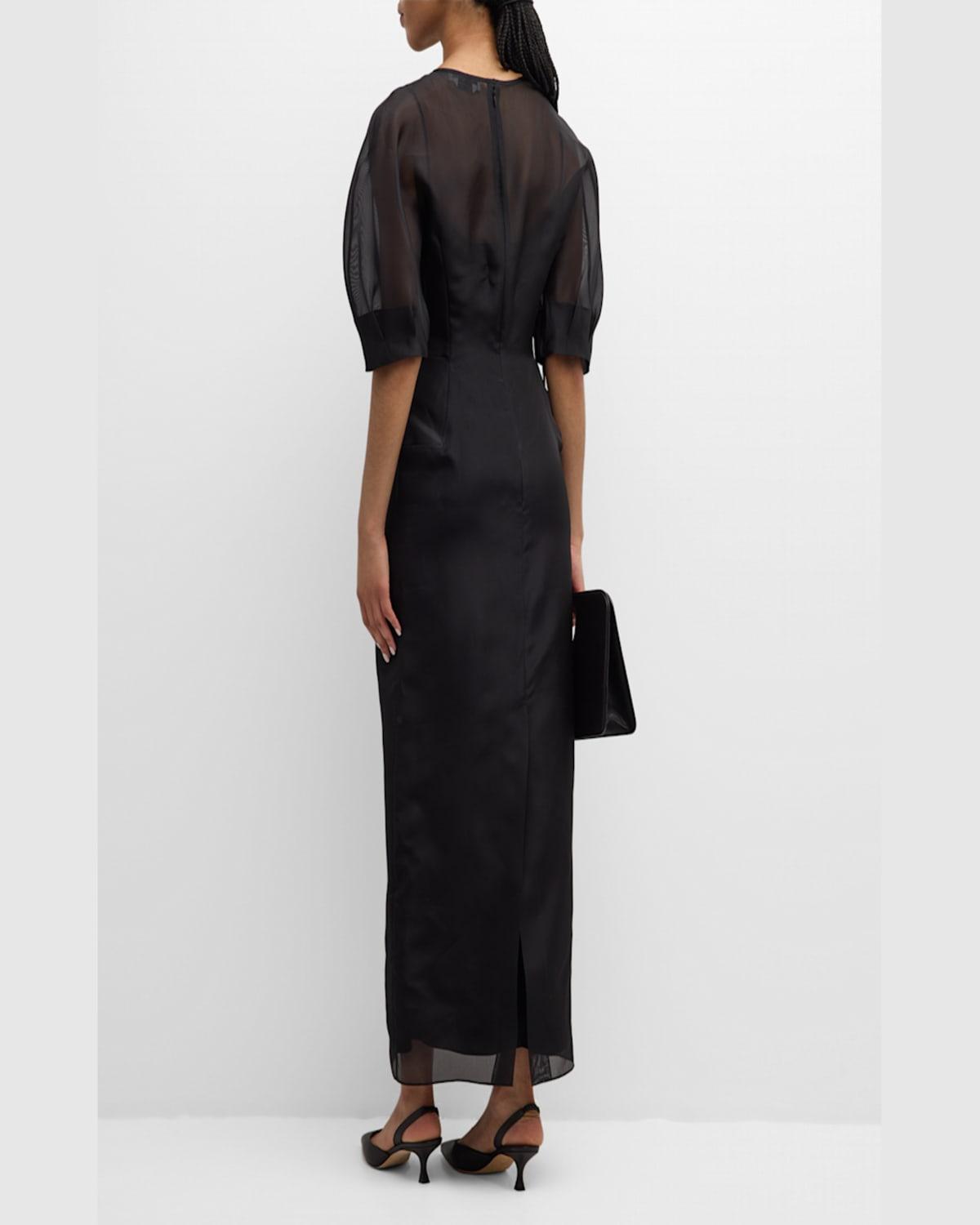 Coretta Sheer Organza Midi Dress