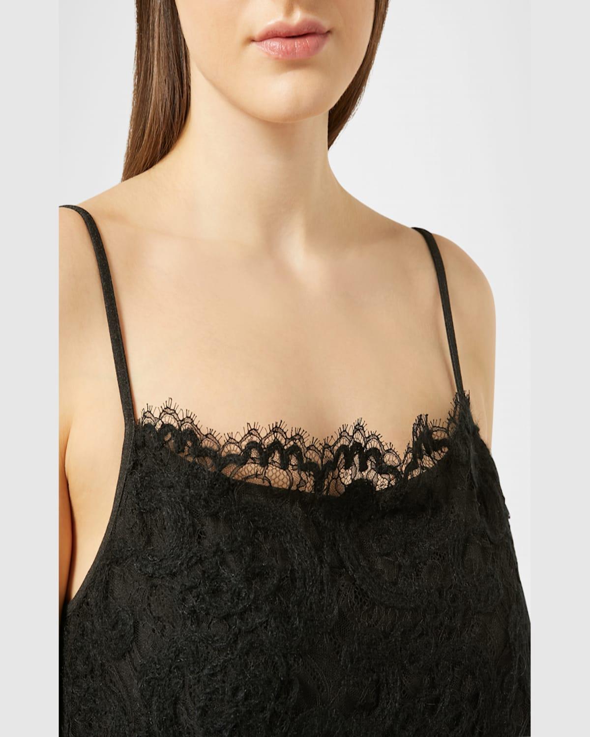 Plus Size Volto Sleeveless Lace Overlay Blouse