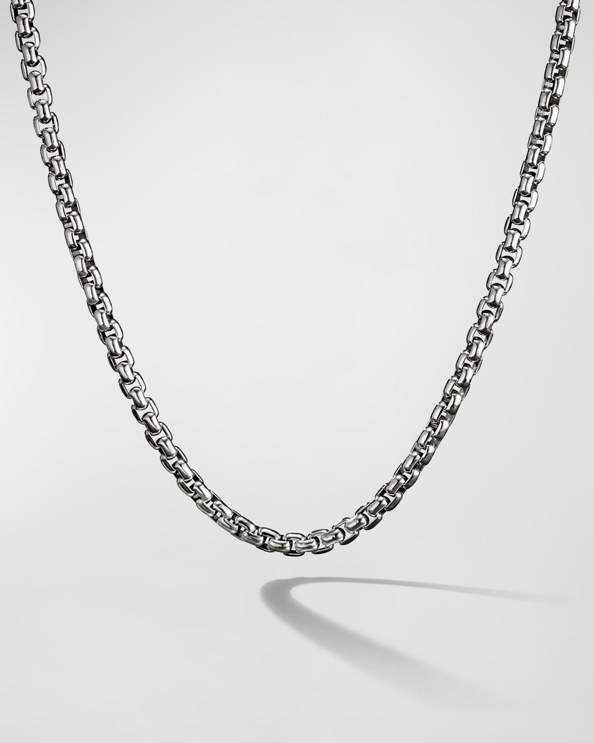 Men's Box Chain Necklace in Silver, 4.8mm