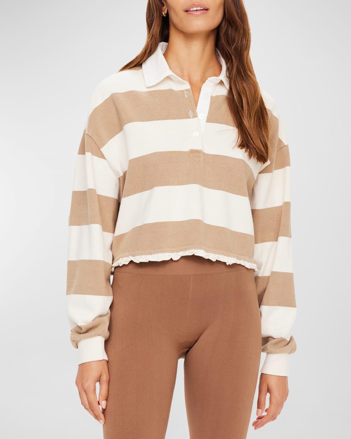 Duke Stripe Cropped Polo Shirt