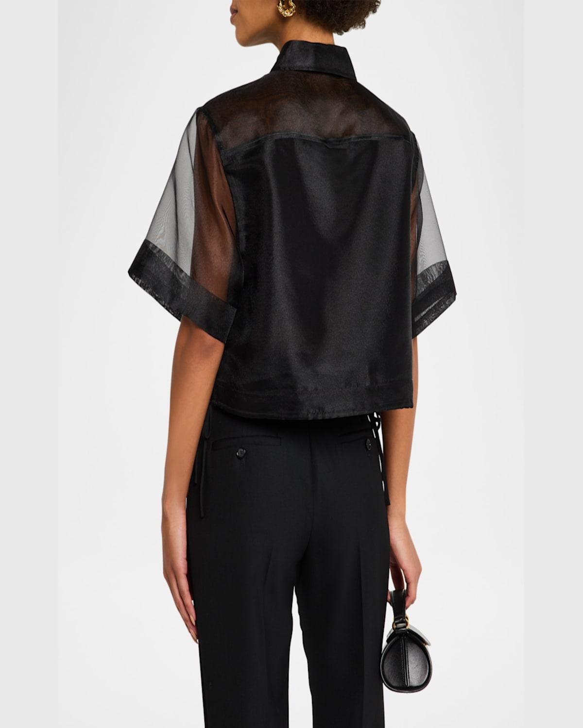 Ryett Short-Sleeve Cropped Shirt