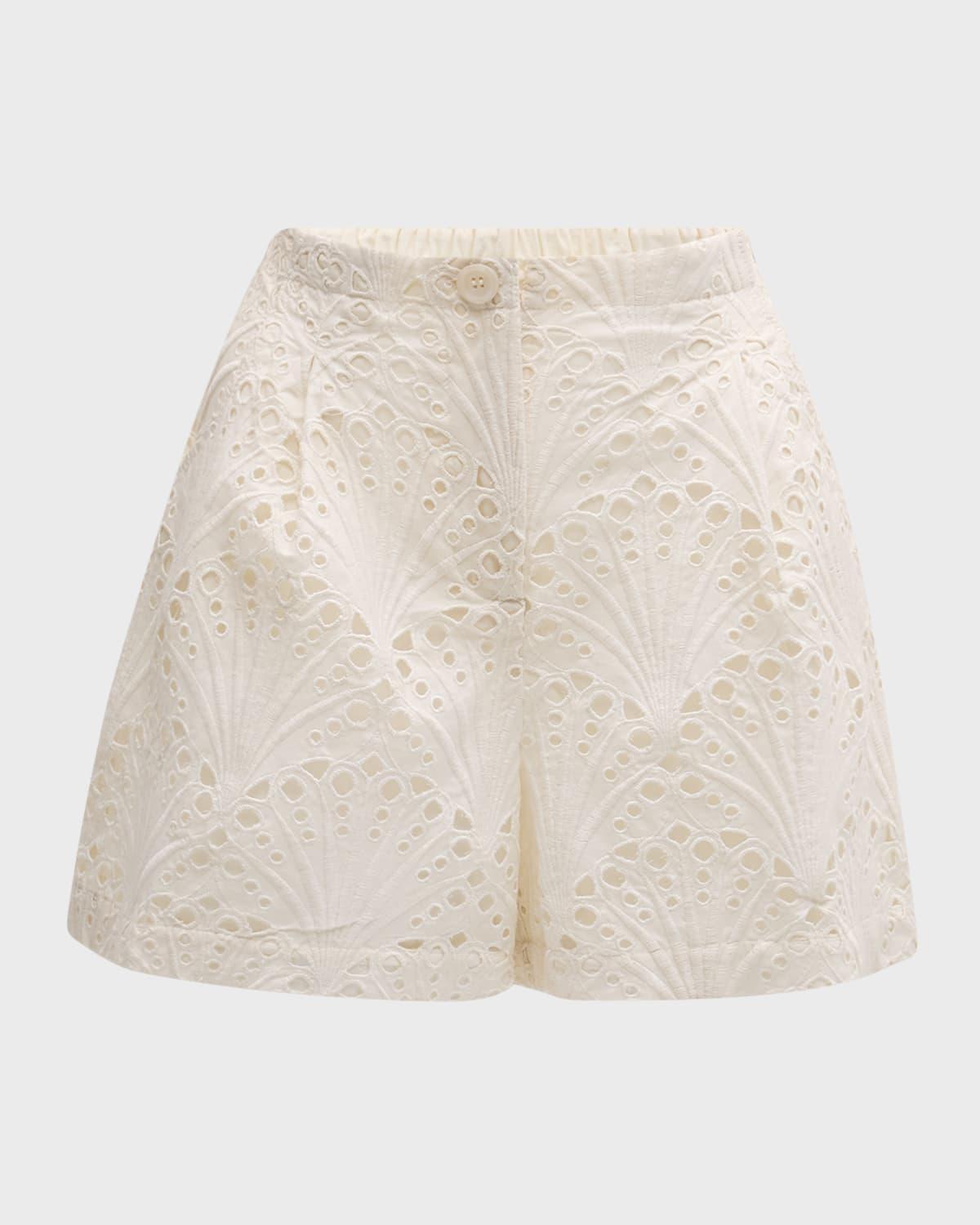 Femano Broderie Anglaise Cotton Shorts