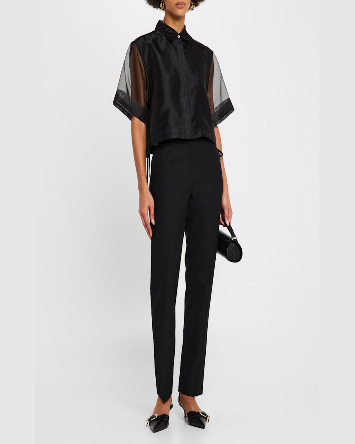 Ryett Short-Sleeve Cropped Shirt