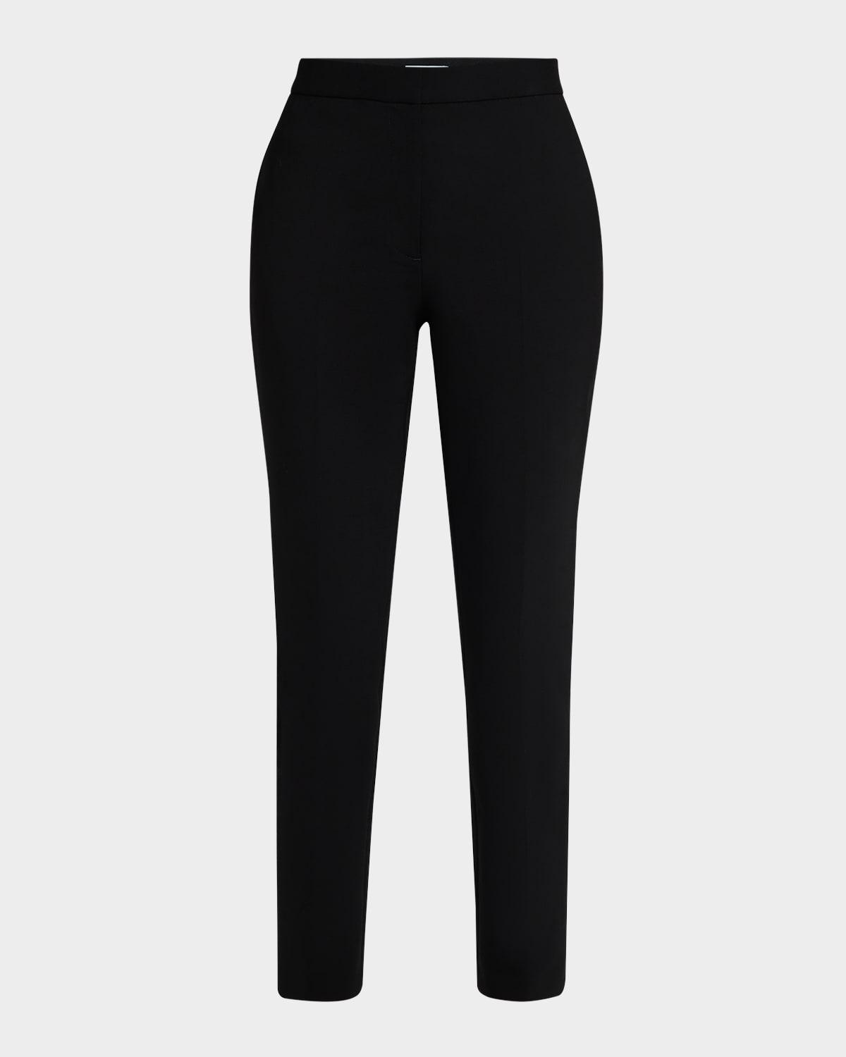 Wool Scuba Cropped Skinny Leg Pants