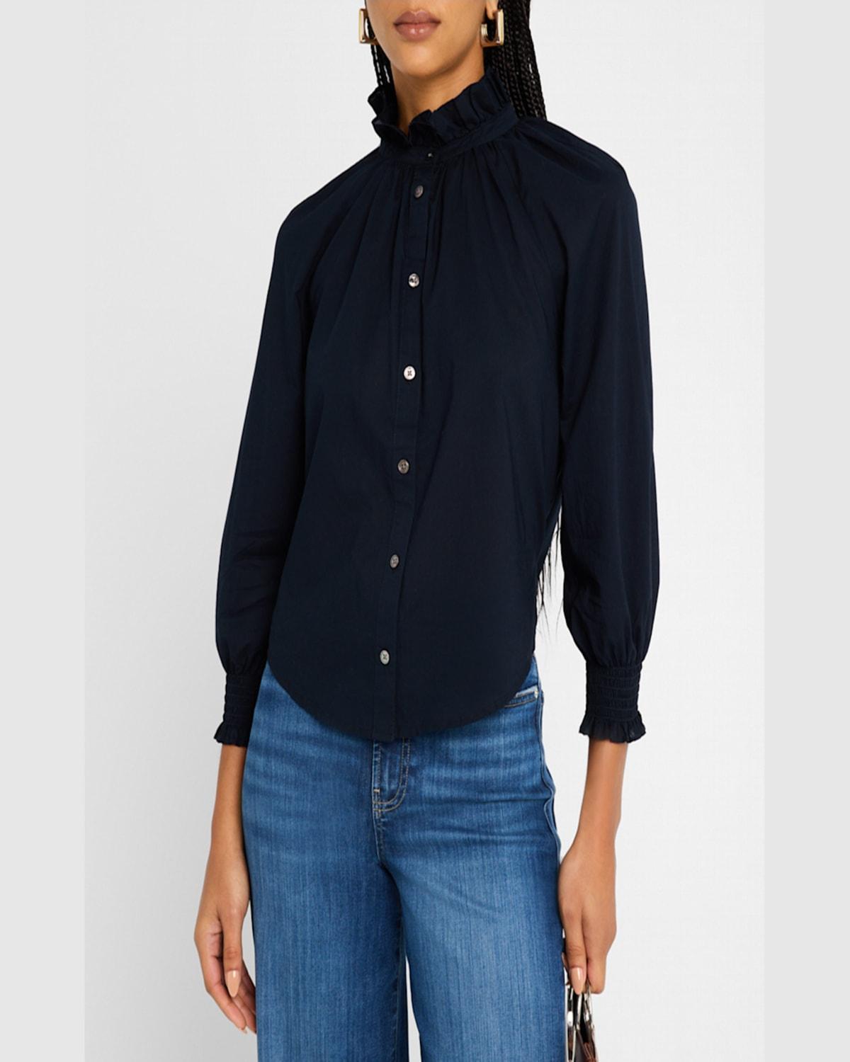 Calisto Ruffled Button-Front Shirt