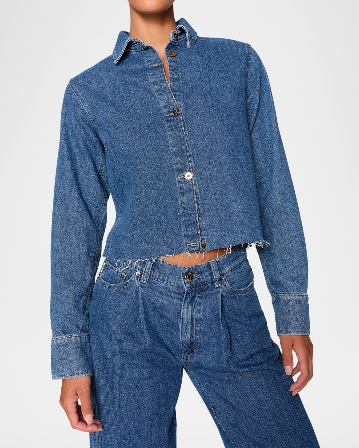 Aura Montauk Long-Sleeve Denim Shirt