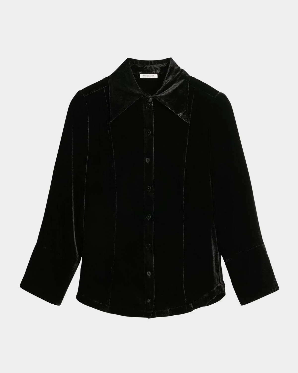 Rosiannas Button-Down Velvet Shirt