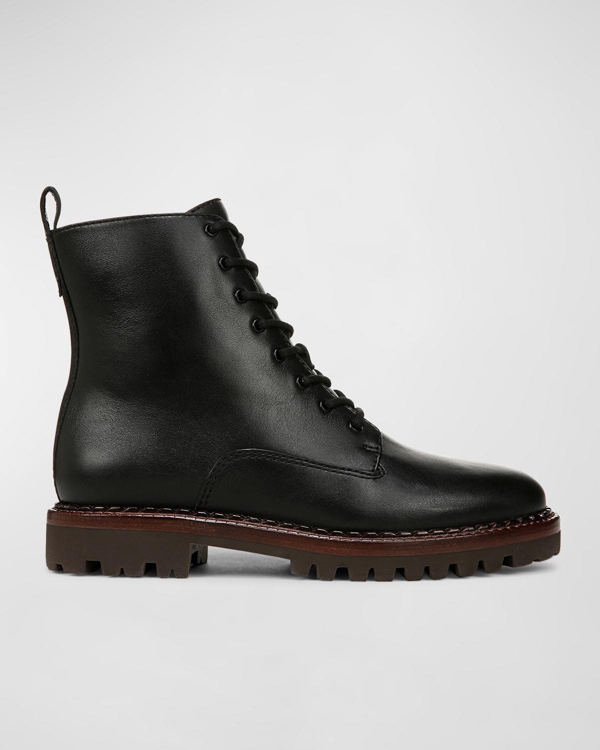 Cabria Lug-Sole Leather Water-Repellant Combat Boots