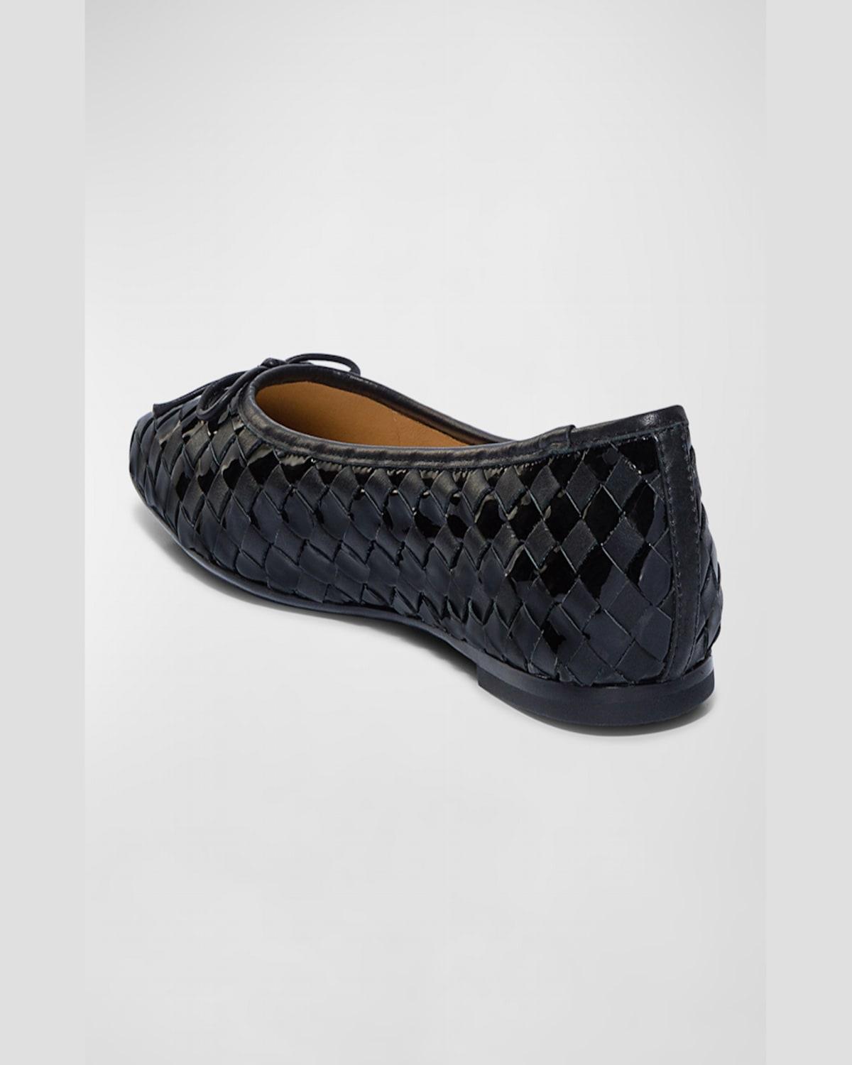 Gwynn Woven Leather Ballerina Flats