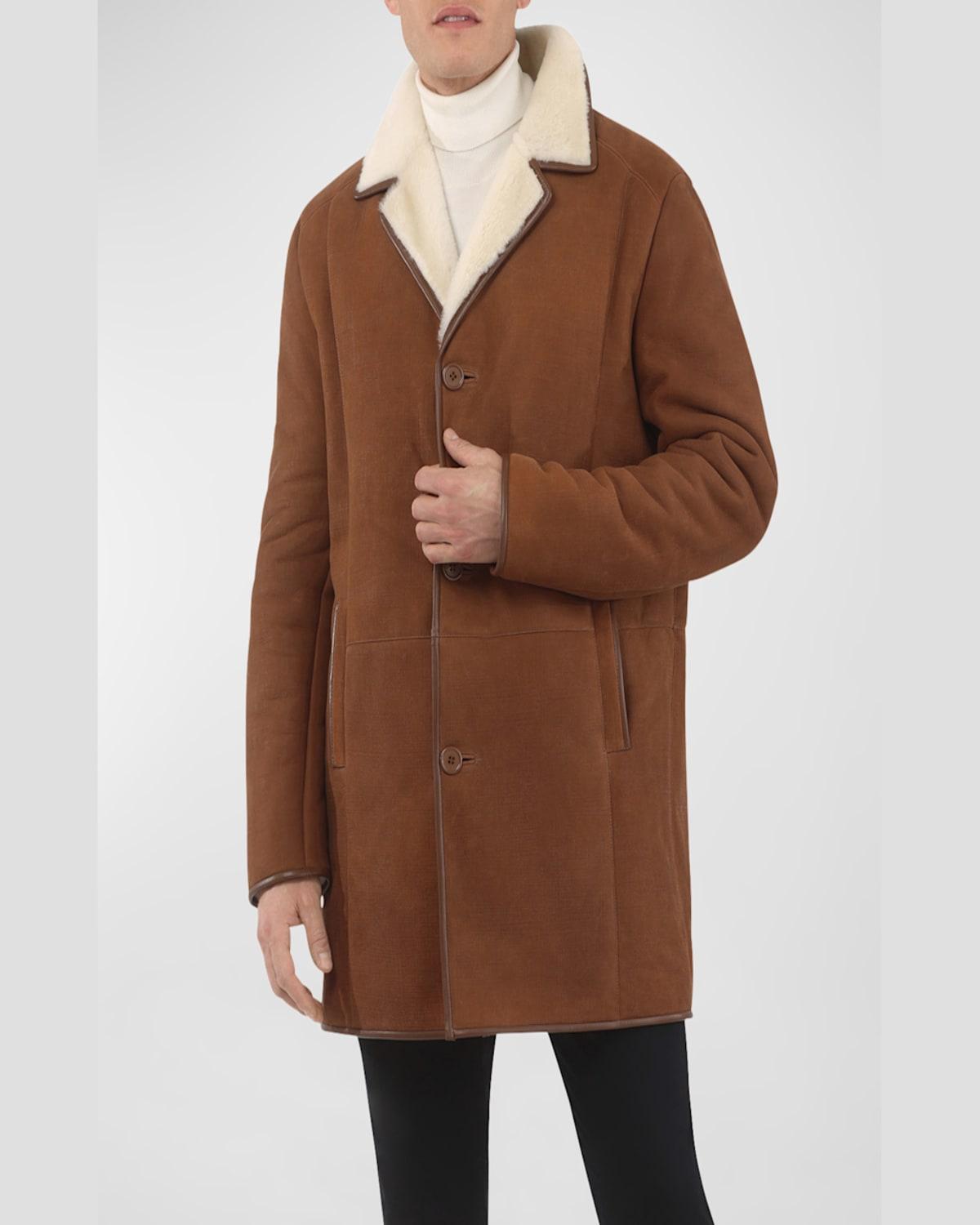 Men's Merino Shearling Lamb Stroller Coat