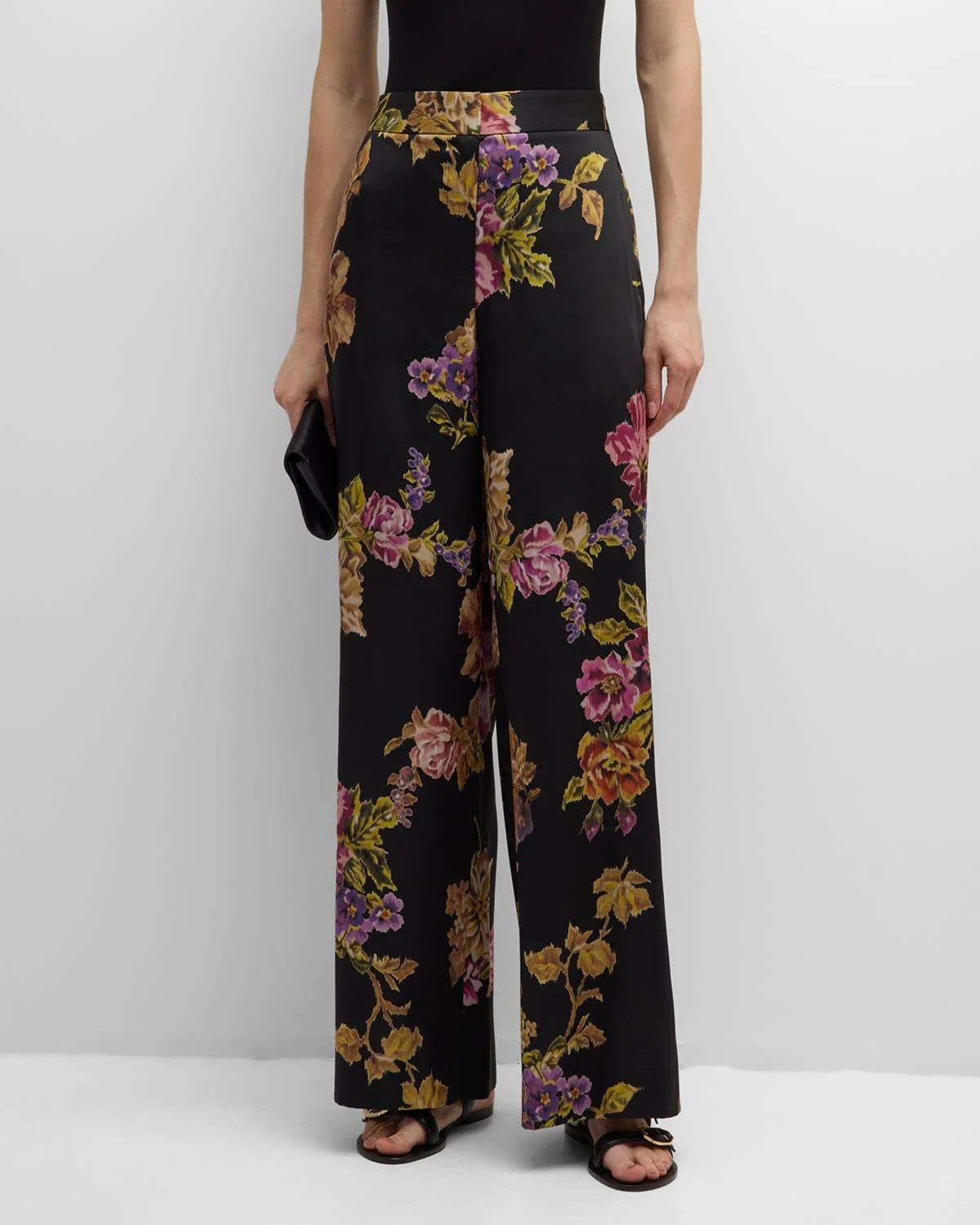 Isaiah Floral-Print Straight-Leg Pants