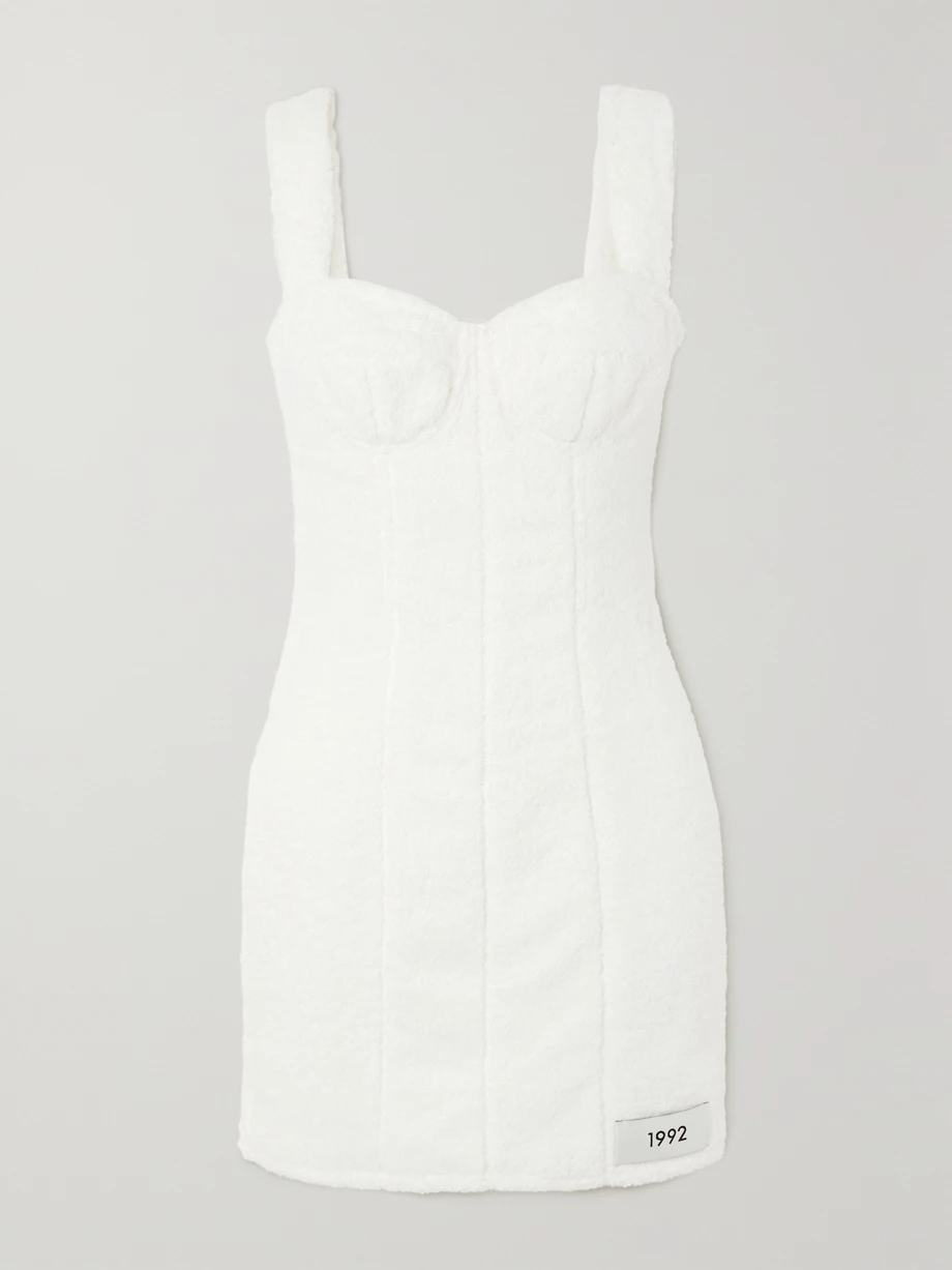 Cotton-terry mini dress