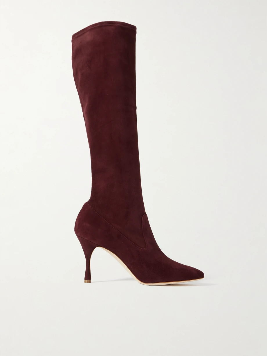 Pamfilo 90 stretch-suede knee boots