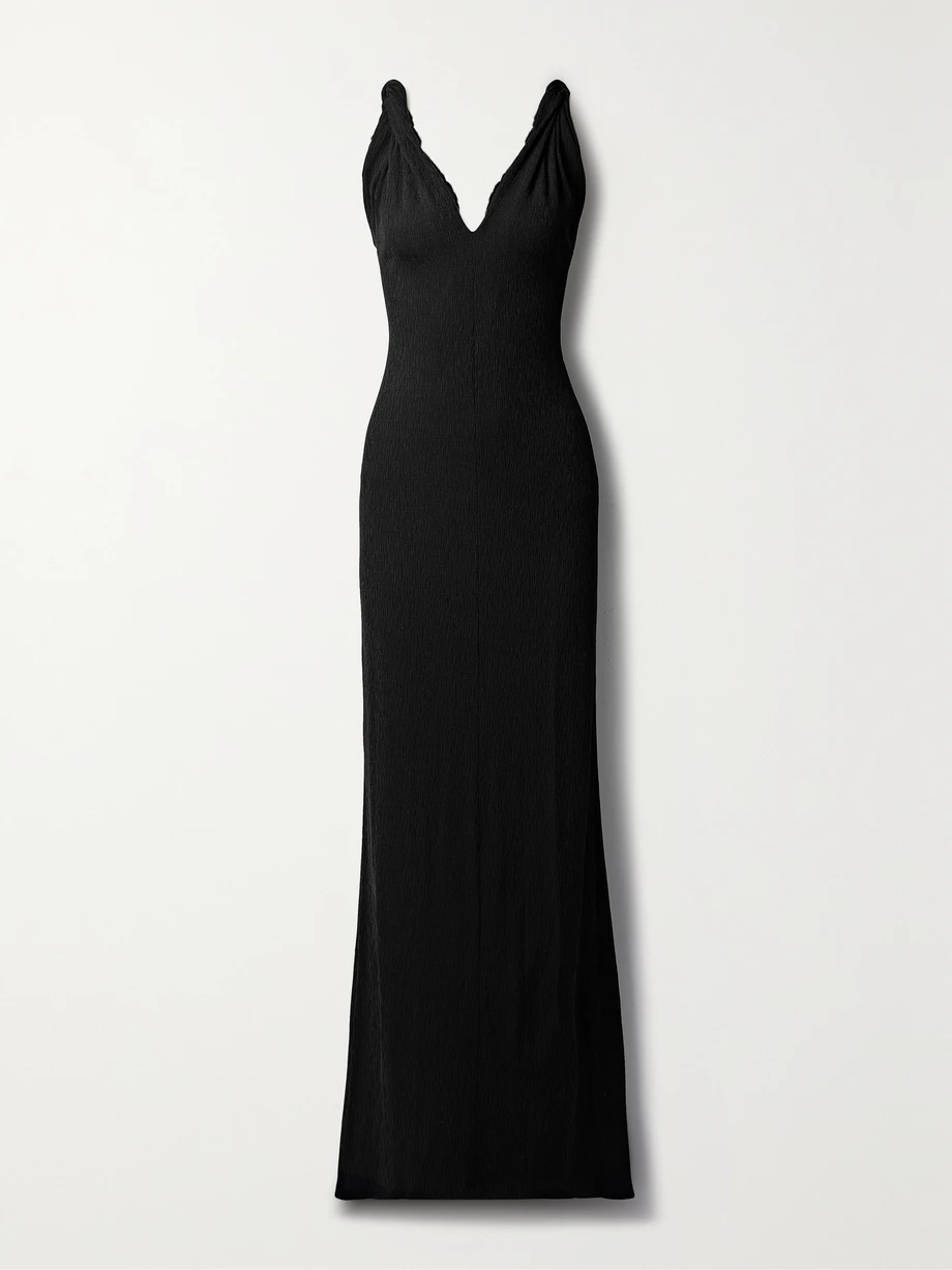 Embellished jersey gown