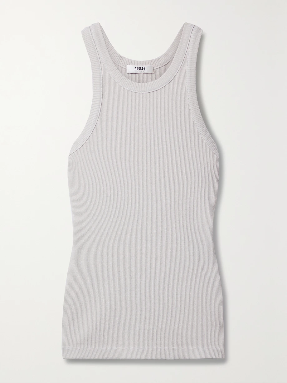 Bailey ribbed stretch-Lyocell and organic cotton-blend tank