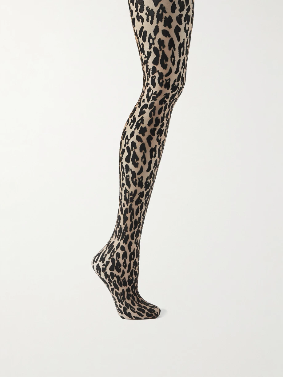 Josey 20 denier leopard-print tights