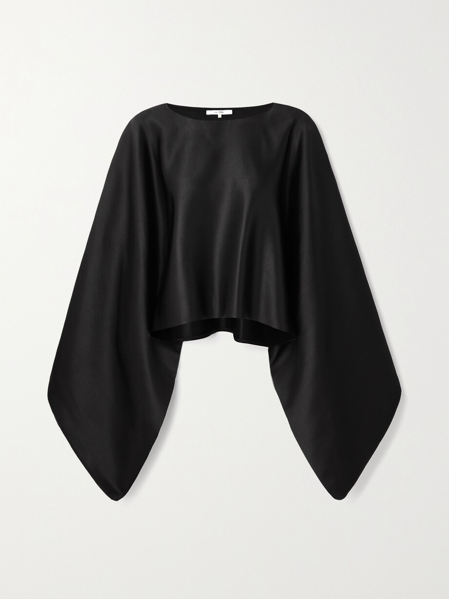 Dalel oversized washed-silk top