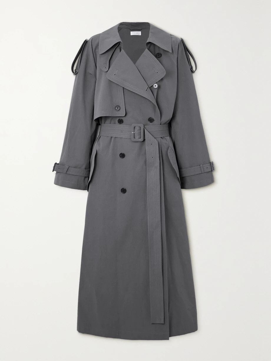 Avio cotton-poplin trench coat