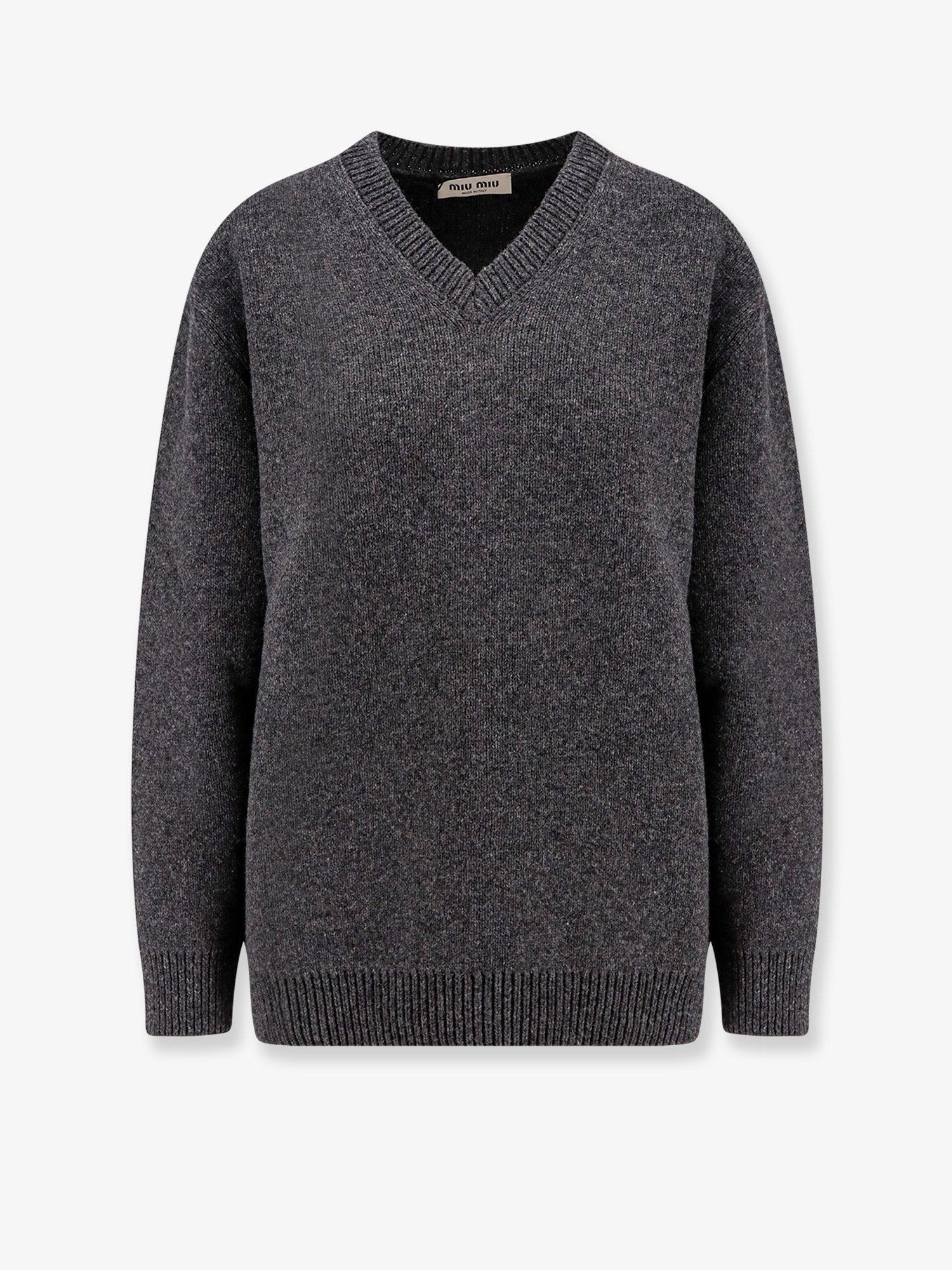 Miu Miu Woman Miu Miu Woman Grey Knitwear