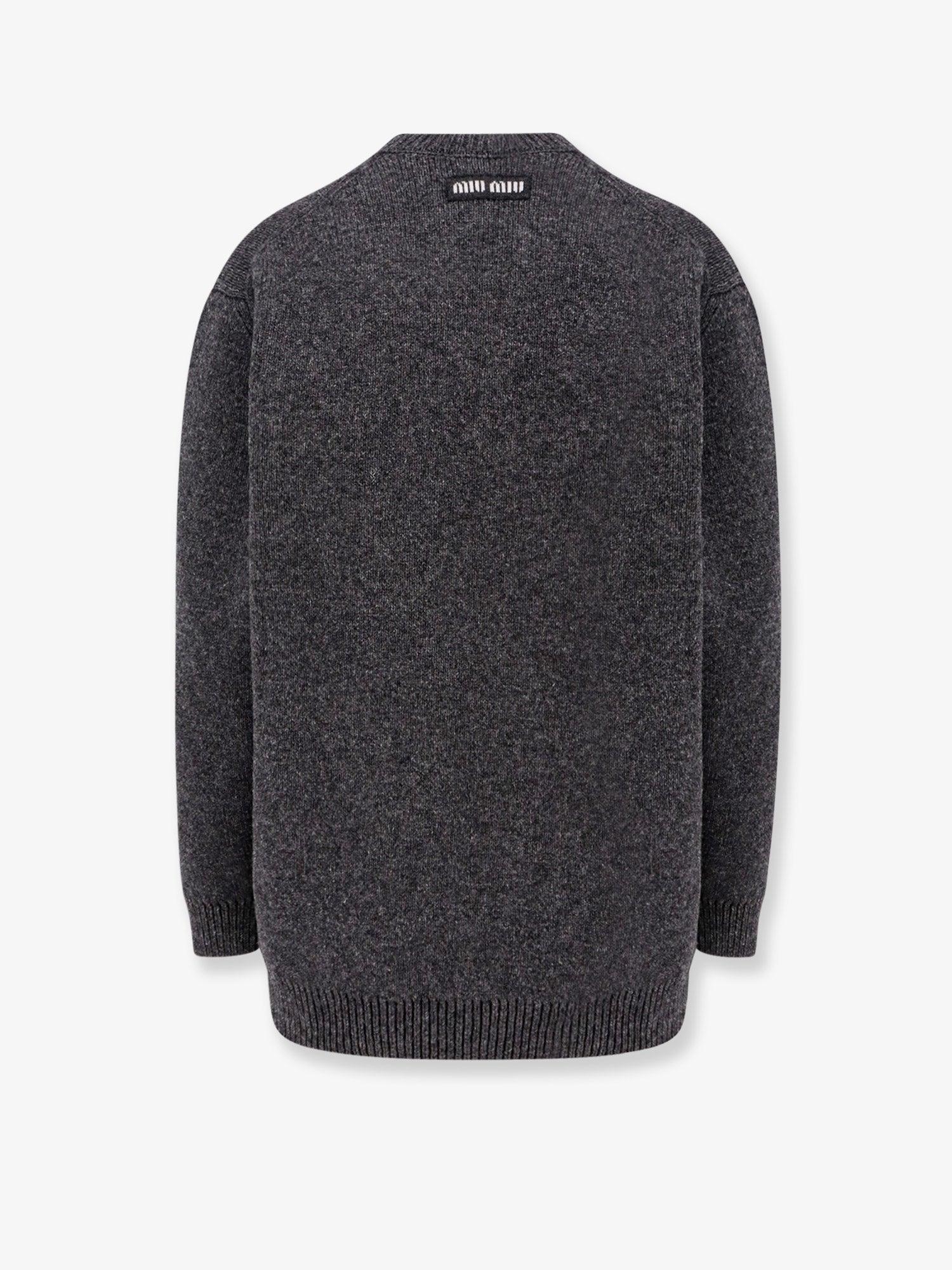 Miu Miu Woman Miu Miu Woman Grey Knitwear