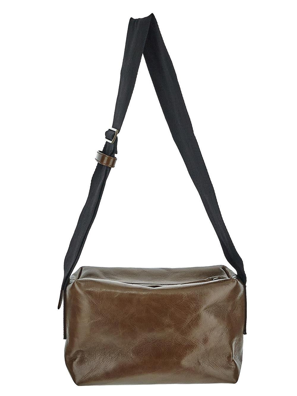 Uma Wang Buckle Detailed Zip-Up Shoulder Bag