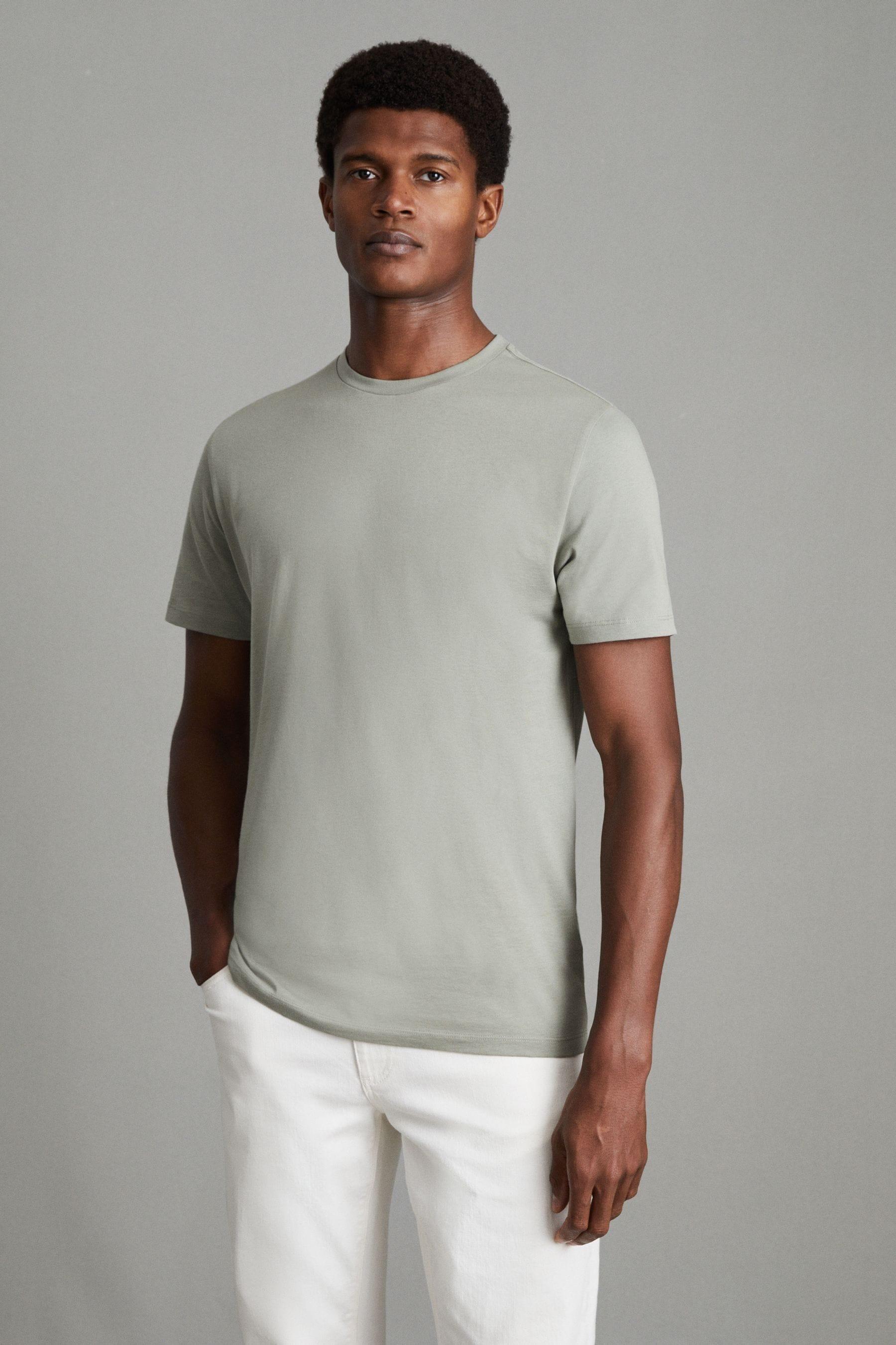 Crew Neck T-Shirt in Pistachio