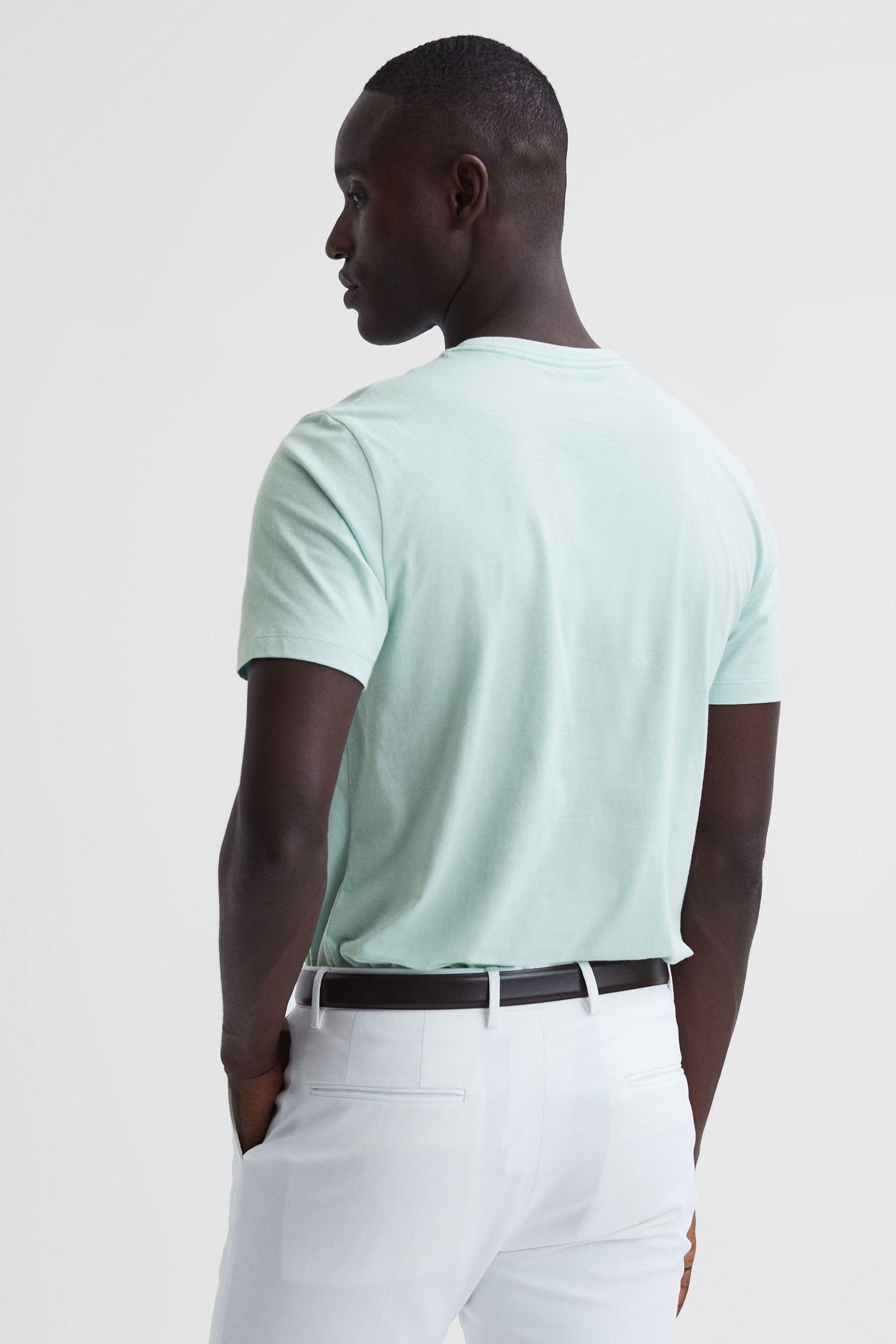 Cotton Crew Neck T-Shirt in Mint