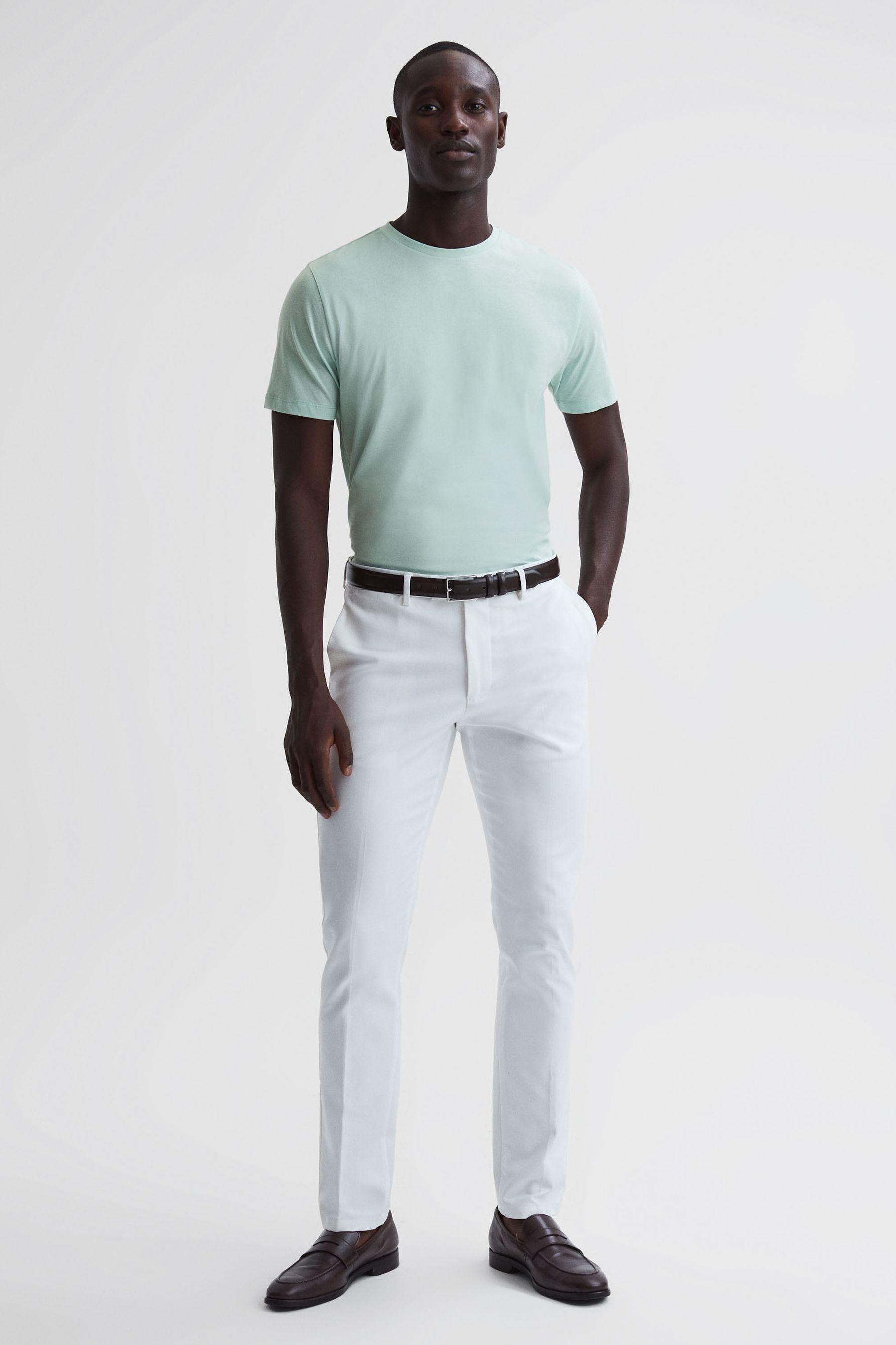 Cotton Crew Neck T-Shirt in Mint