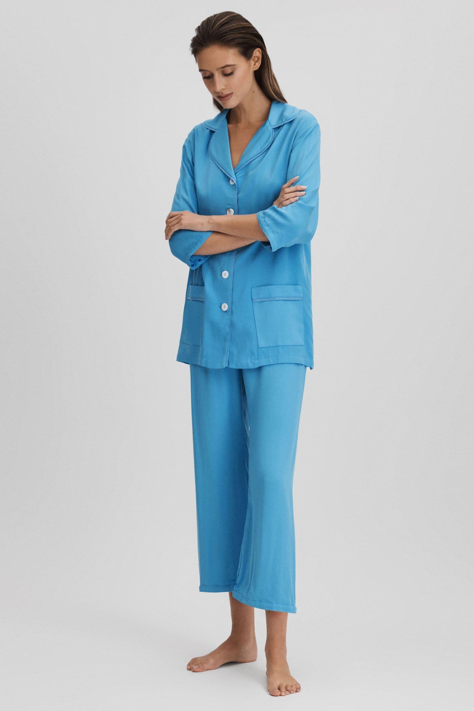 Sleeper Detachable Feather Pyjama Set in Blue