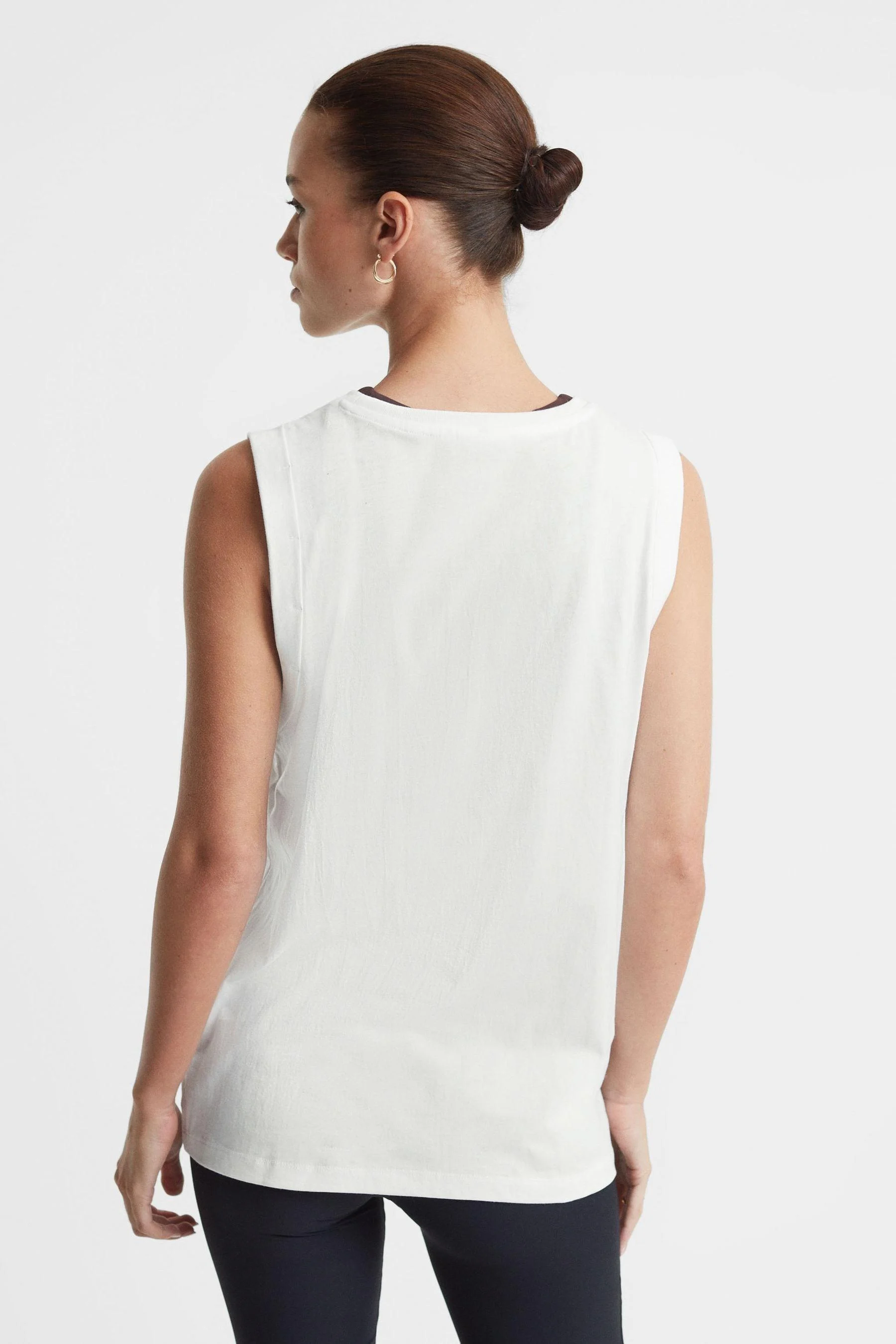 The Upside Sleeveless Crew Neck Vest in White