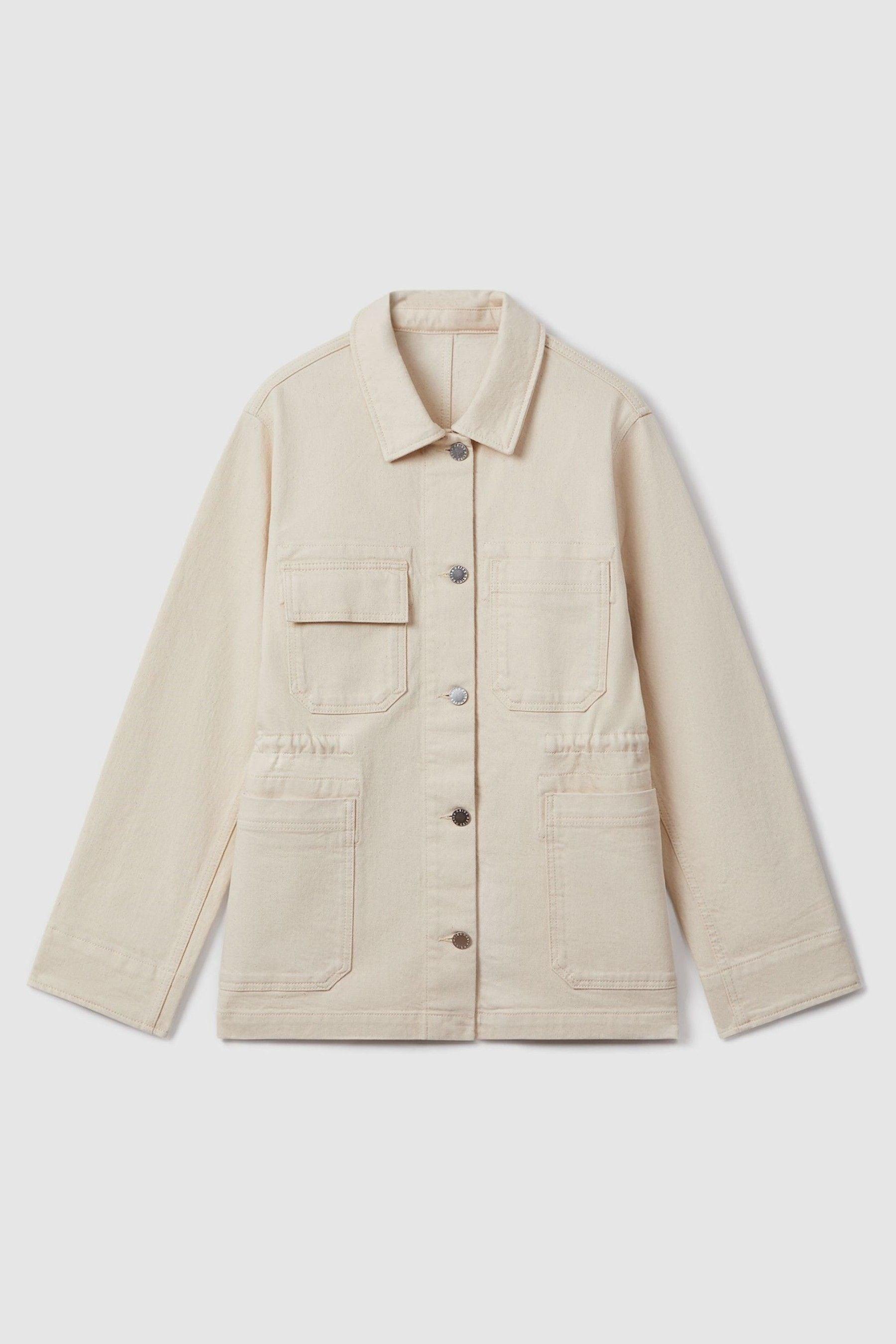 Denim Overshirt in Cream