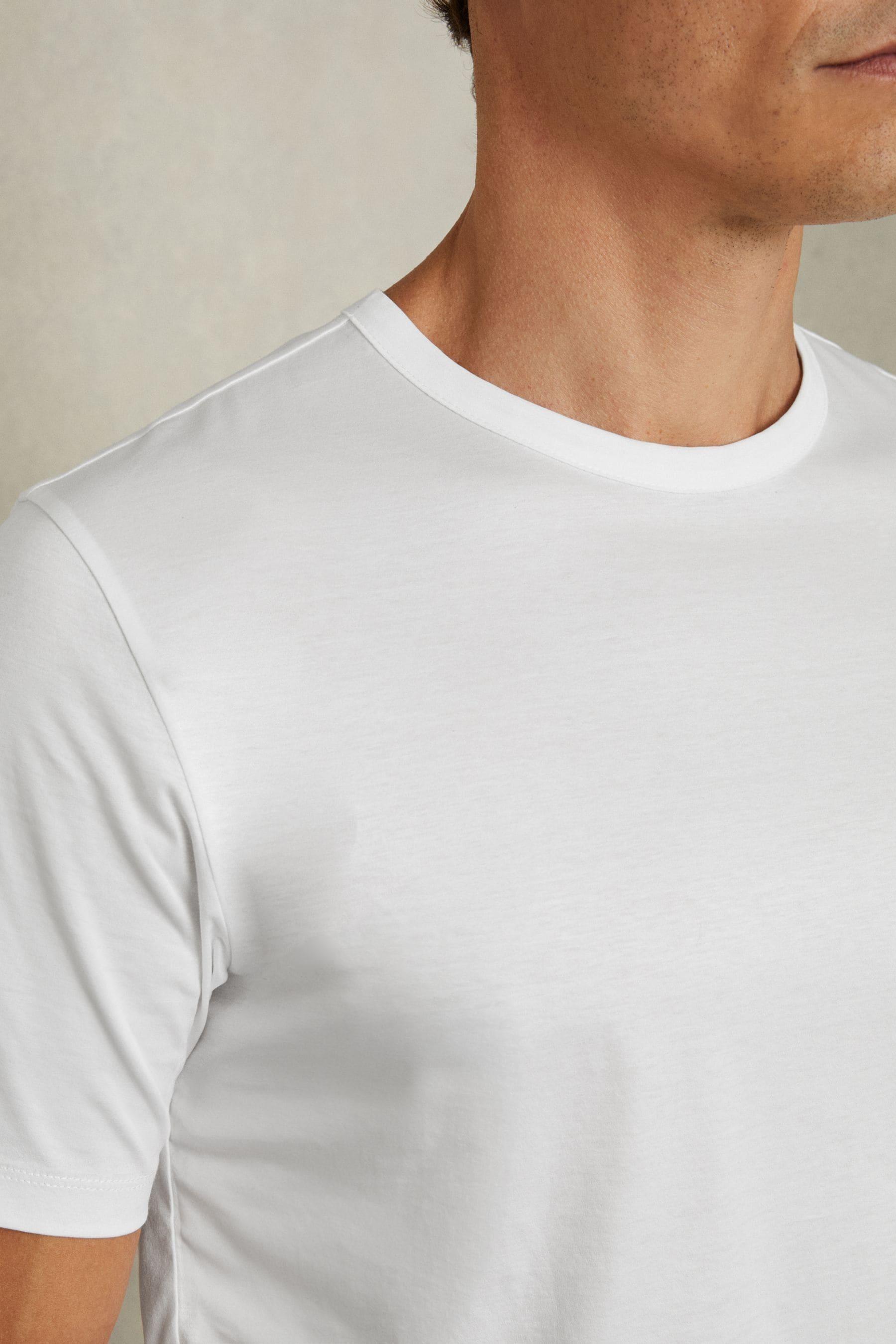 Cotton Crew Neck T-Shirt in White