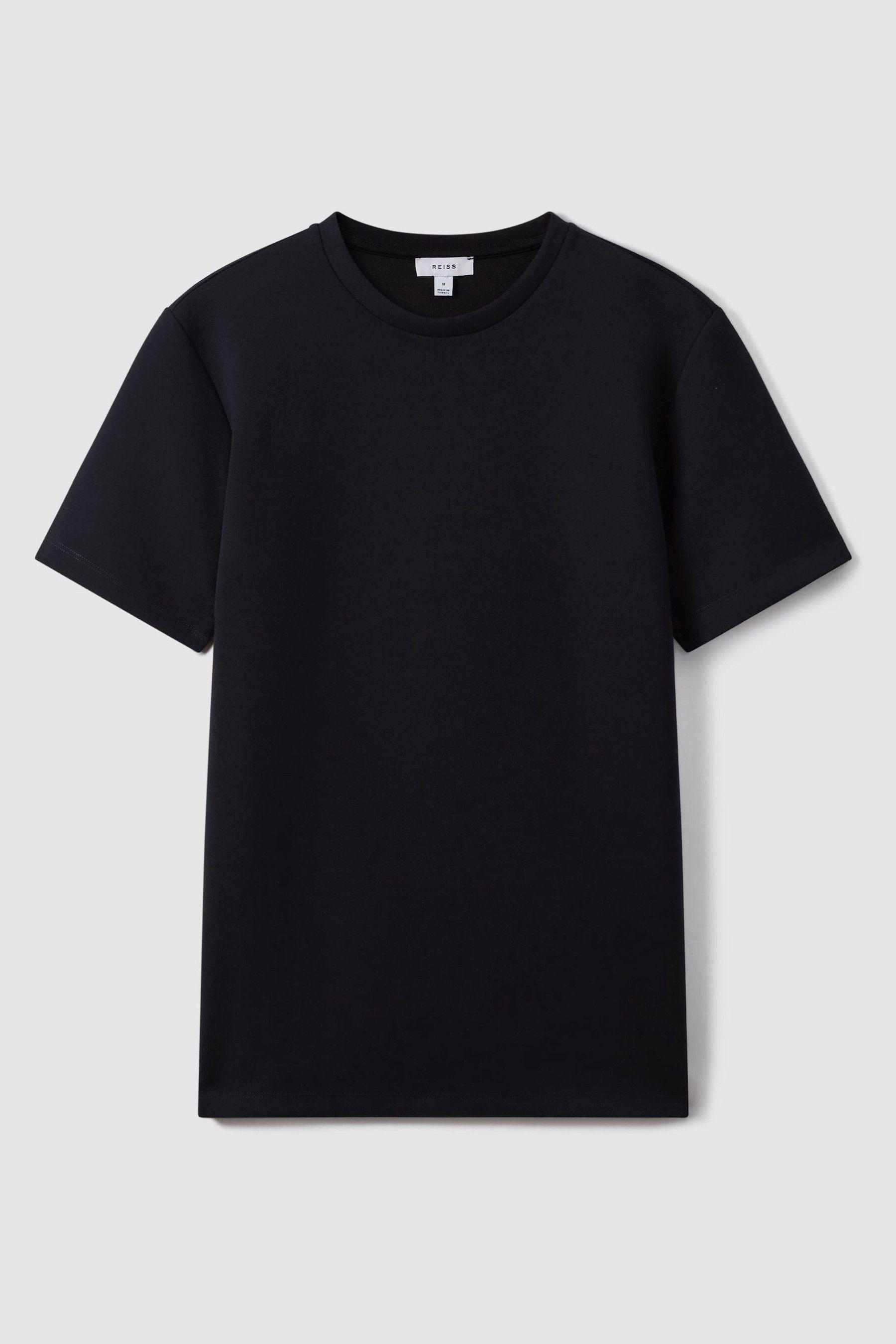 Interlock Jersey Crew Neck T-Shirt in Navy