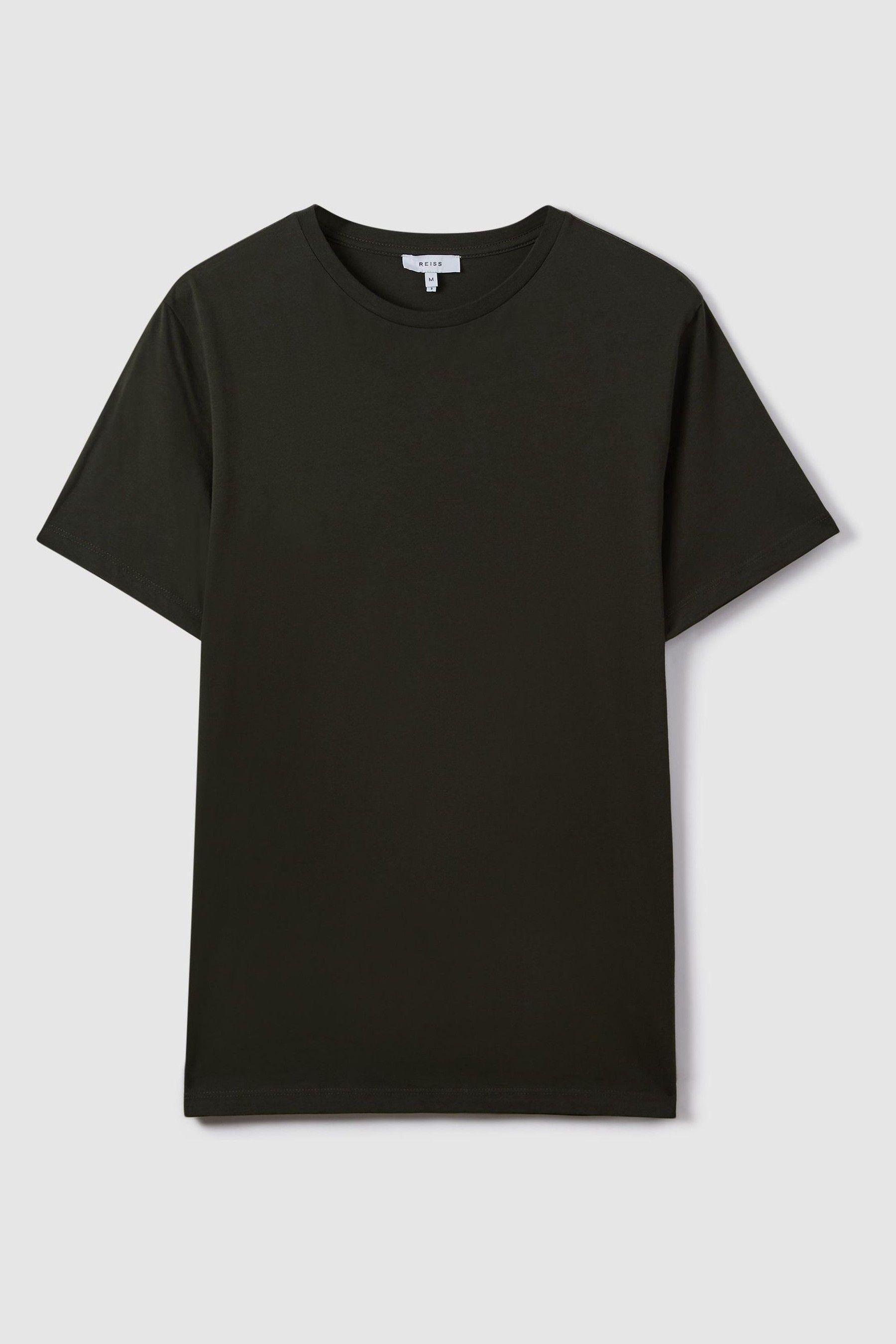 Crew Neck T-Shirt in Oxidised Green